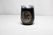 Funny Camping Wine Tumbler – Stainless Steel, Double Wall, 12 oz Insulated Cup