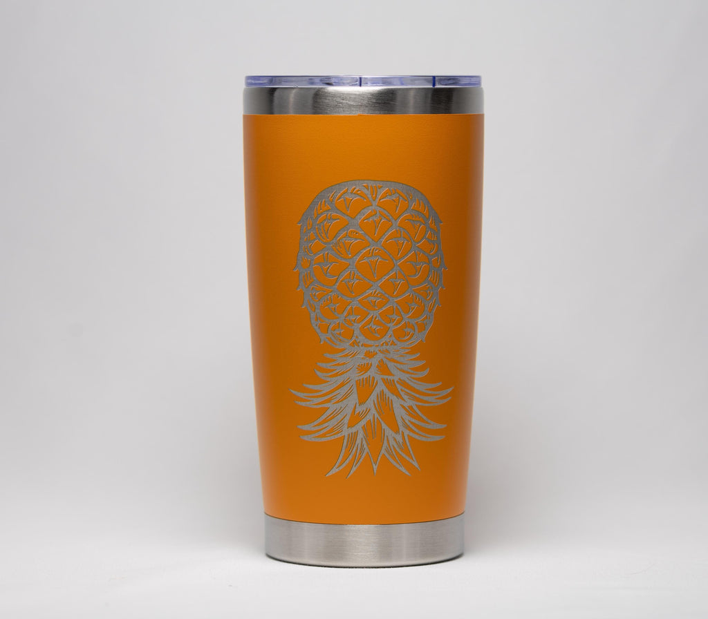 Laser Engraved Tumbler - Stainless Steel Cup With Vacuum Insulation & Tropical Design