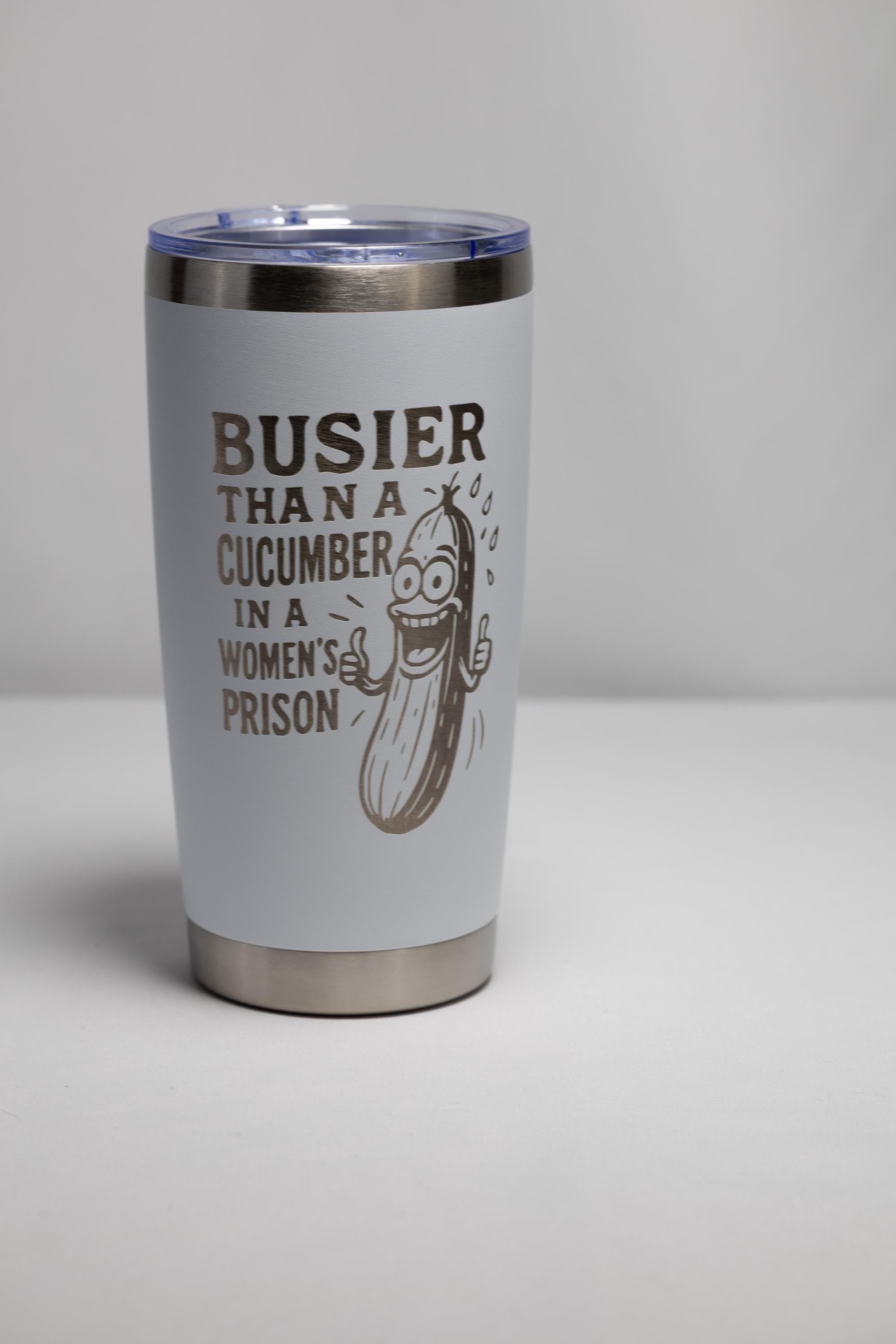 Laser Engraved Tumbler - 20 oz Stainless Steel Cup With Custom Color & Double Wall Insulation