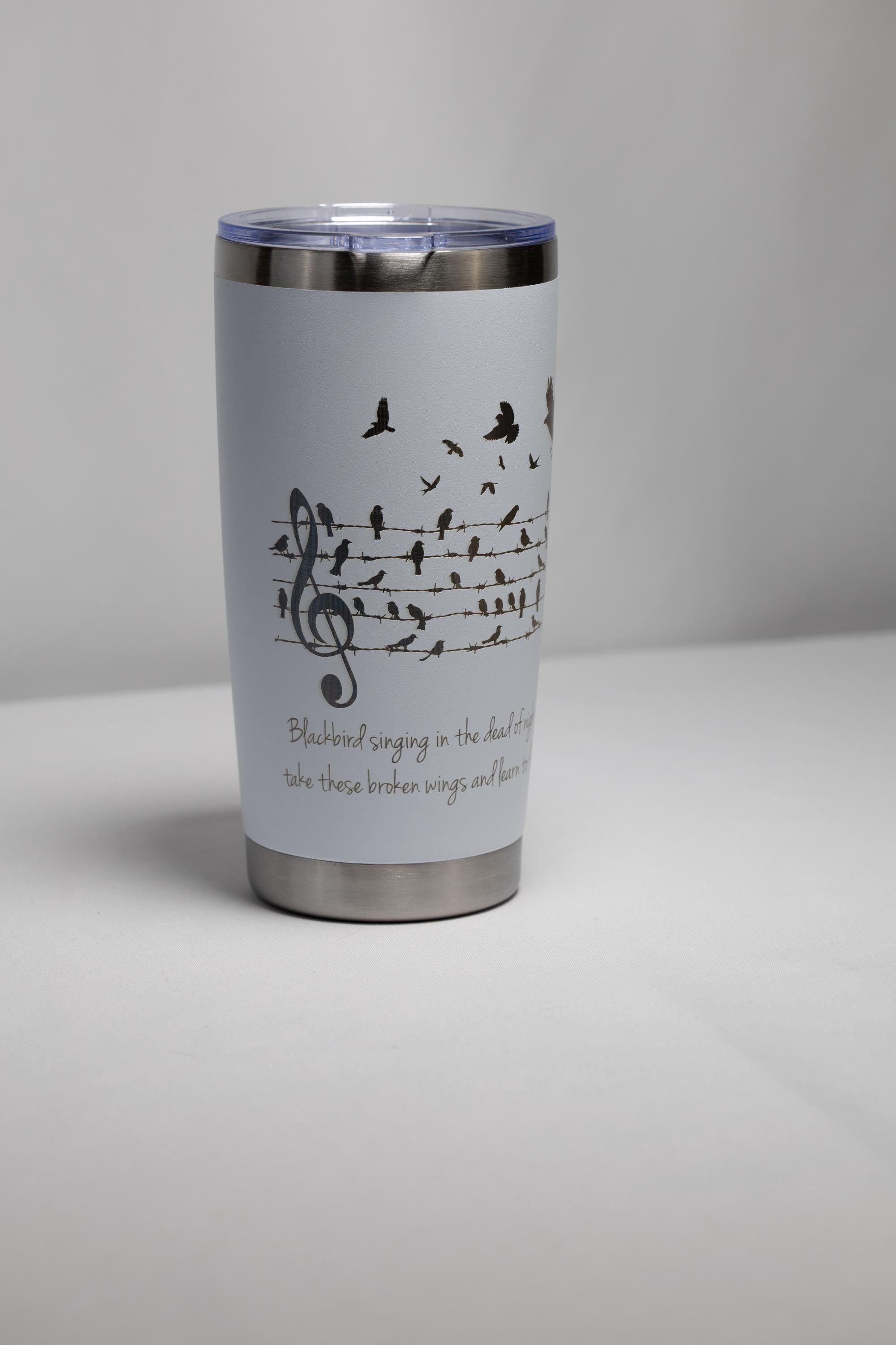 Classic Rock Tumbler - 20 oz Stainless Steel Cup | Laser Engraved Music Drinkware