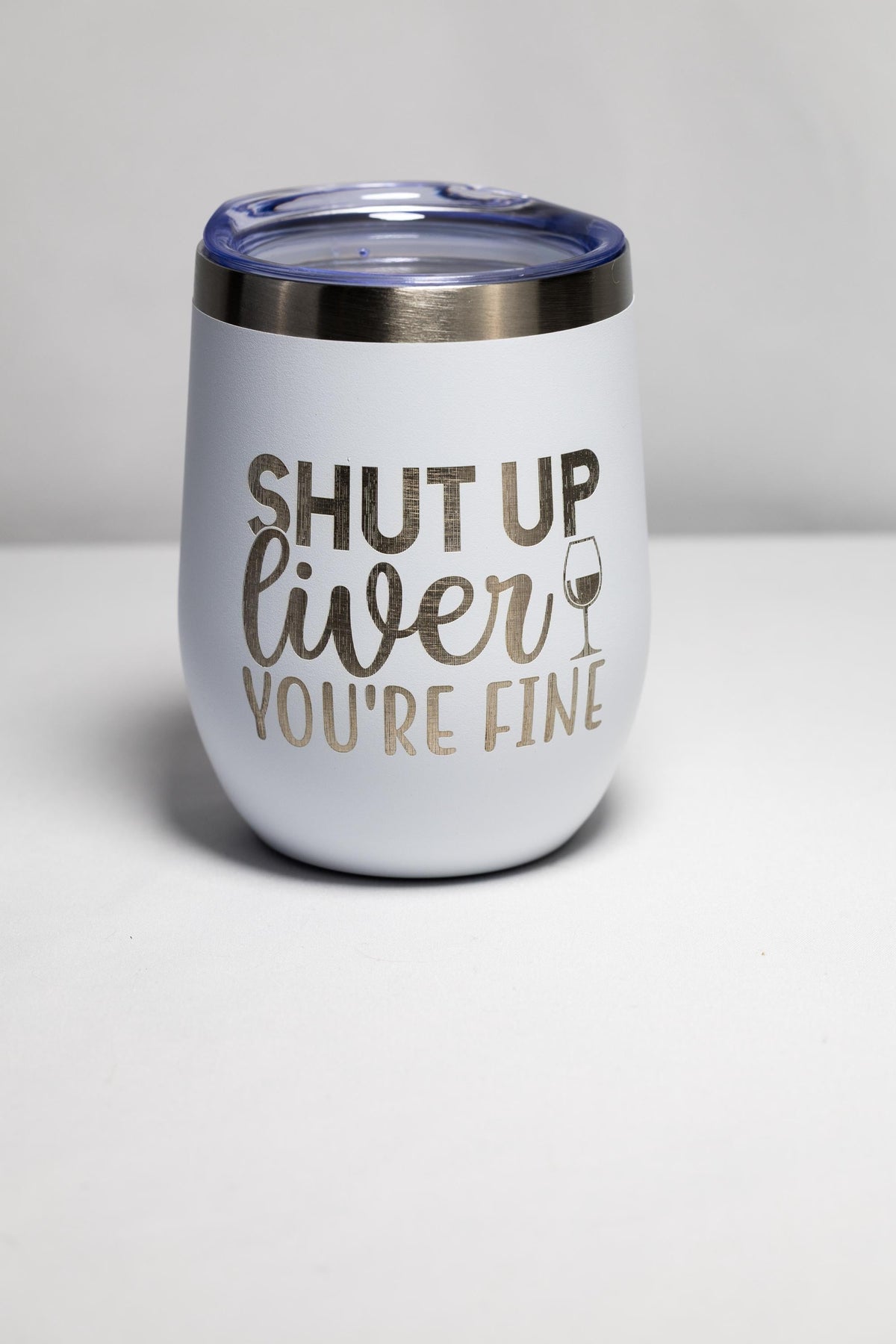 Wine Tumbler – Stainless Steel Cup With Sarcastic Laser Engraved Design, 12 oz