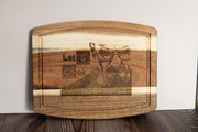 Breaking Bad Cutting Board - Acacia Wood Board with Laser Engraved Quote 'Let's Cook'