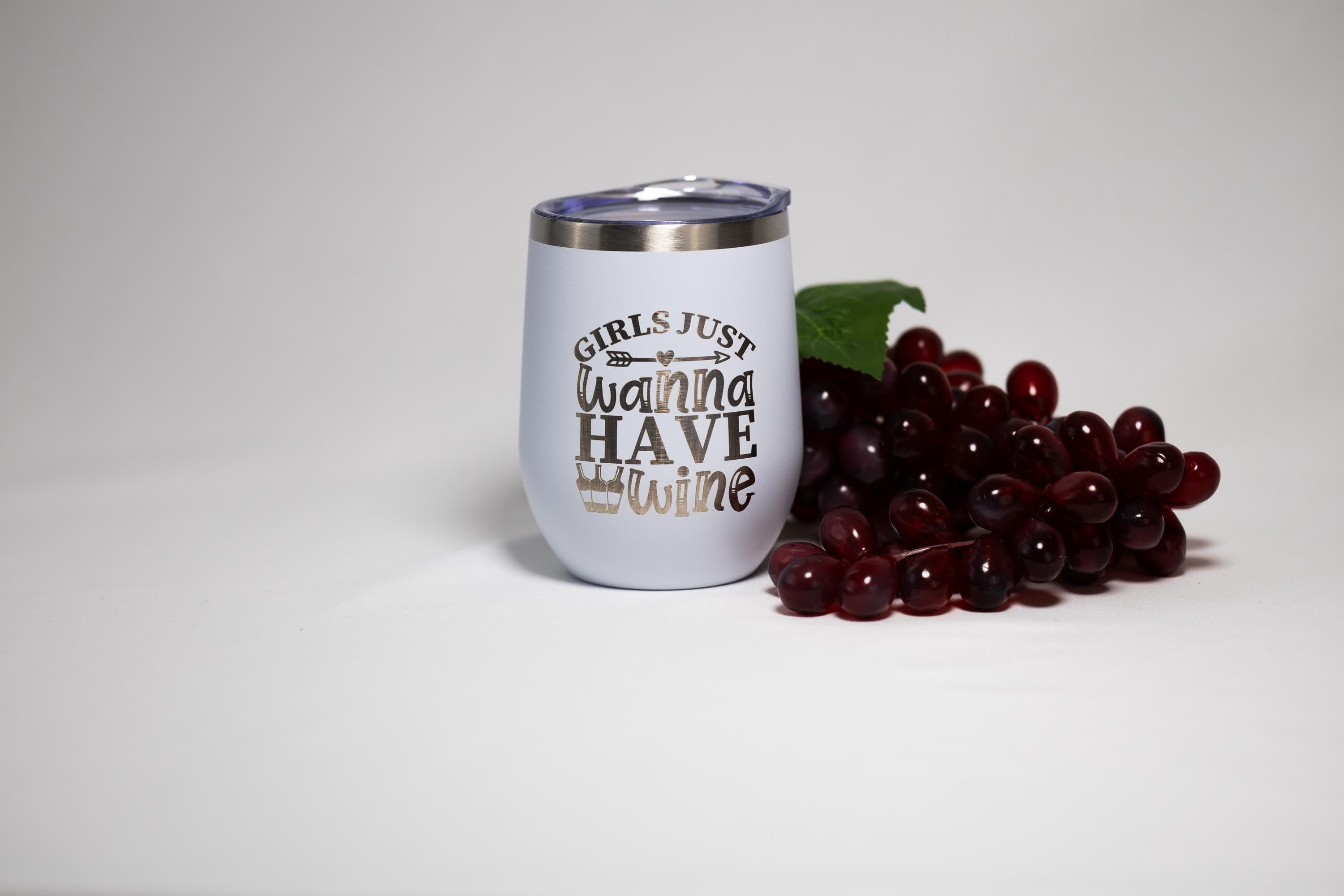 Wine Tumbler - 12 oz Stainless Steel Cup | Laser Engraved Girls Night Tumbler