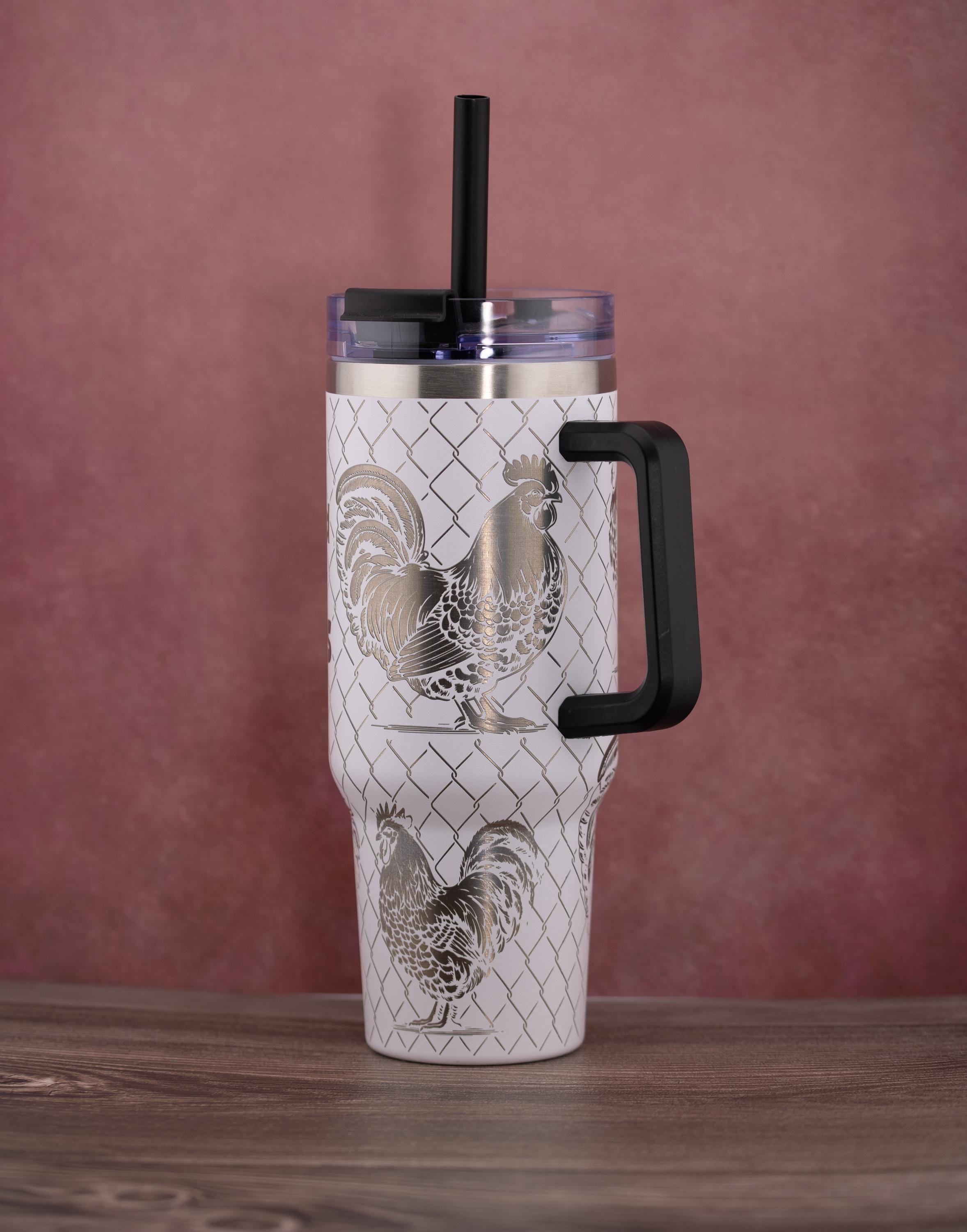 40oz Stainless Steel Tumbler - Double Wall Insulated Drink Cup with Straw Lid