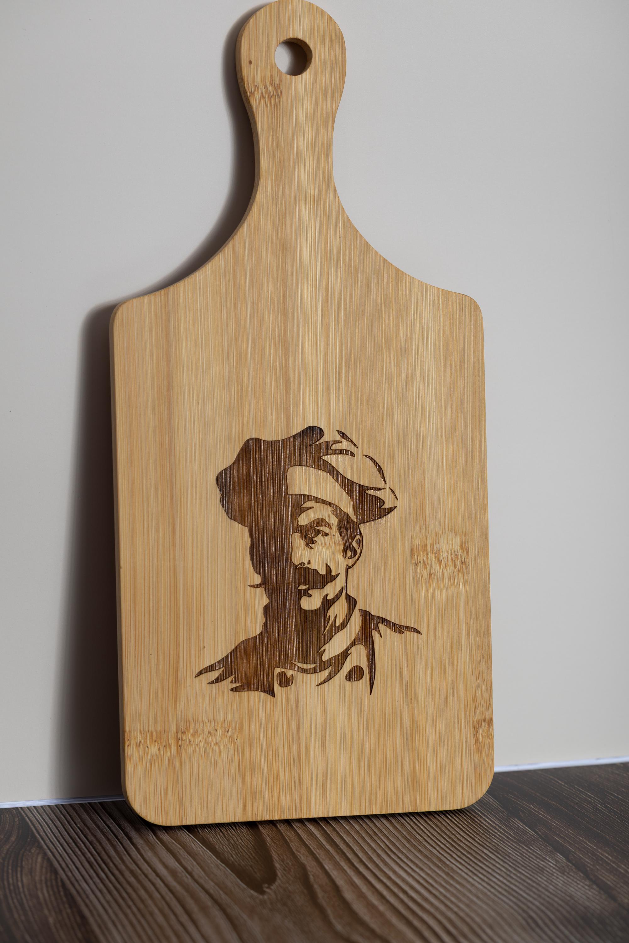 Bamboo Cutting Board – Chef Cutting Board, Laser Engraved, Compact 5x11