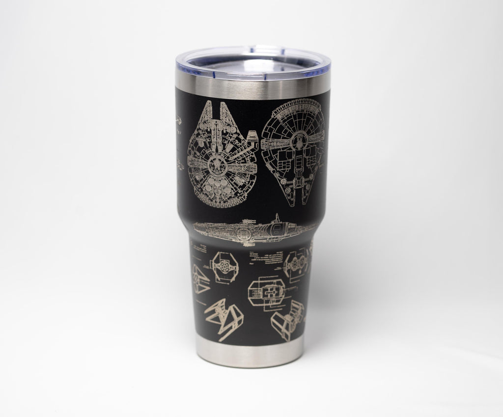 Star Wars Tumbler - Stainless Steel Laser Etched Insulated Travel Mug 30oz