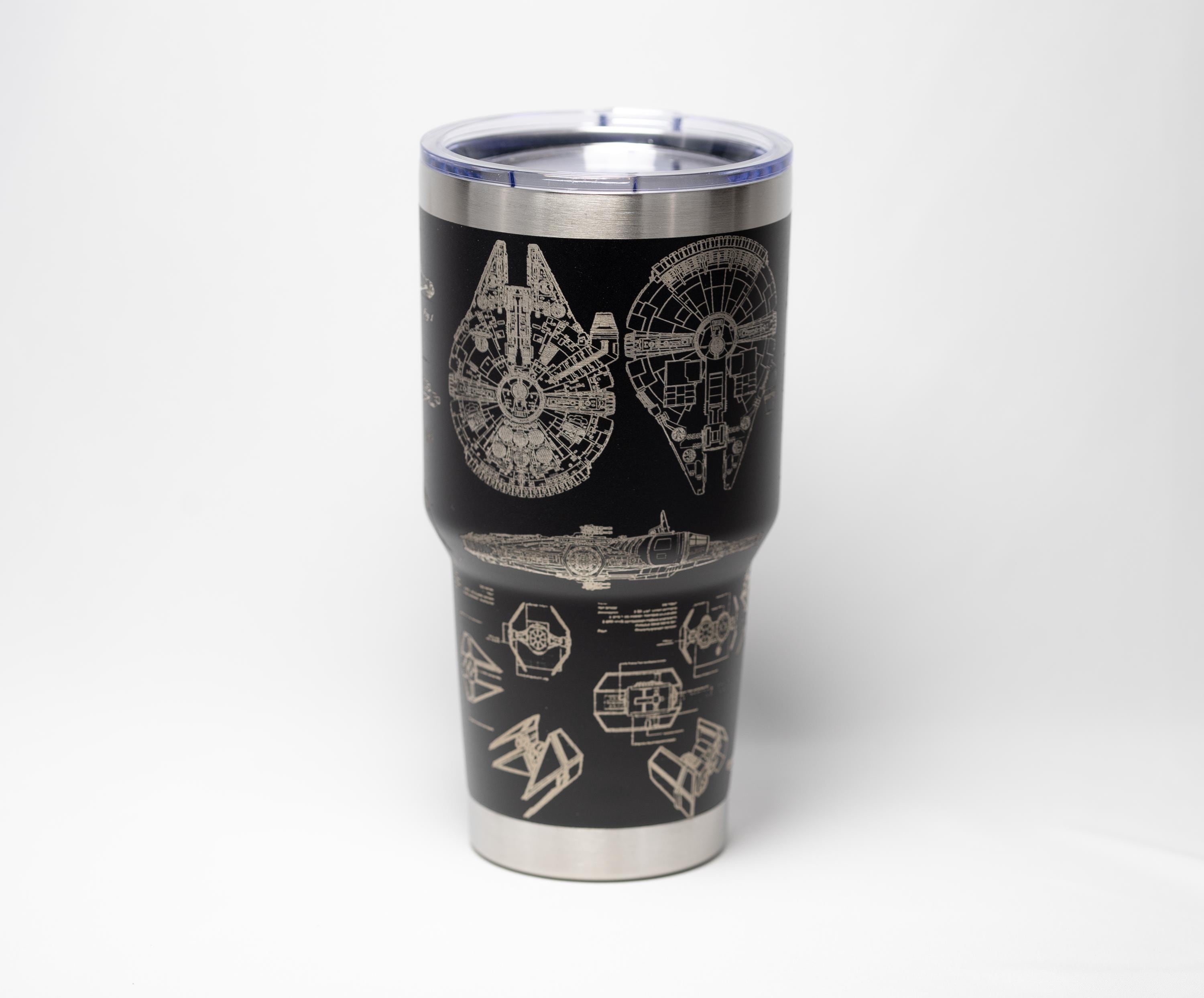 Star Wars Tumbler - Stainless Steel Laser Etched Insulated Travel Mug 30oz