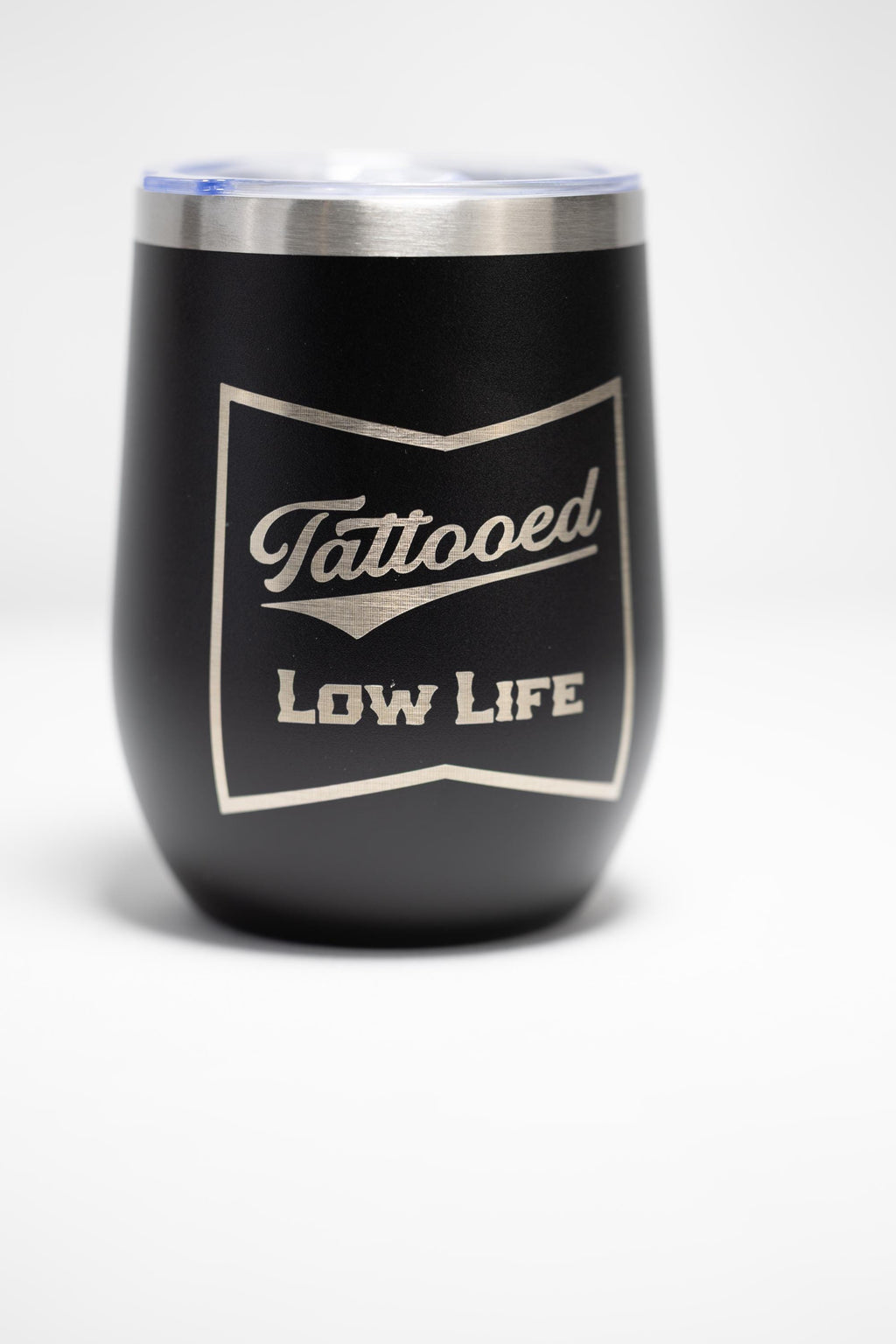 Tattoo Wine Tumbler – 12 oz Stainless Steel Double Wall Insulated Cup