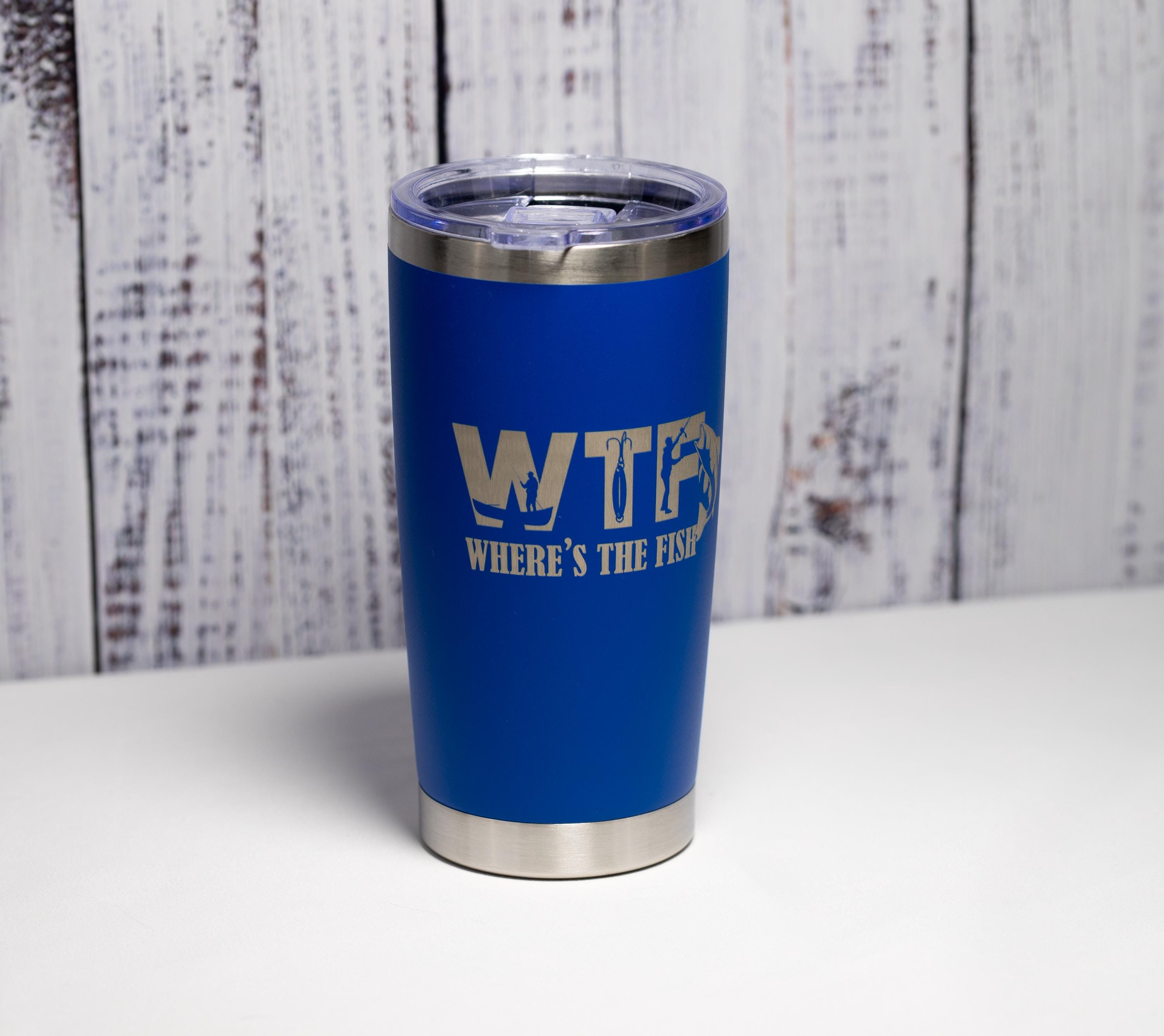 Fishing Tumbler – Custom Engraved Stainless Steel Cup With Powder Coated Finish