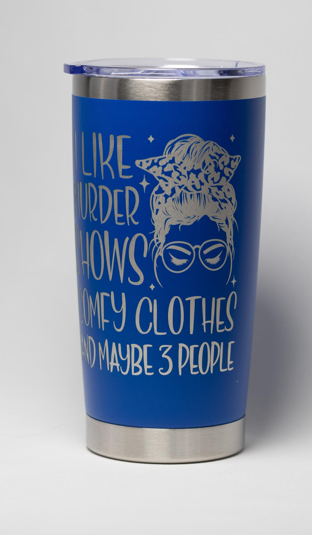 True Crime Tumbler – Stainless Steel Cup With Sarcastic Quote, Laser Engraved Travel Mug