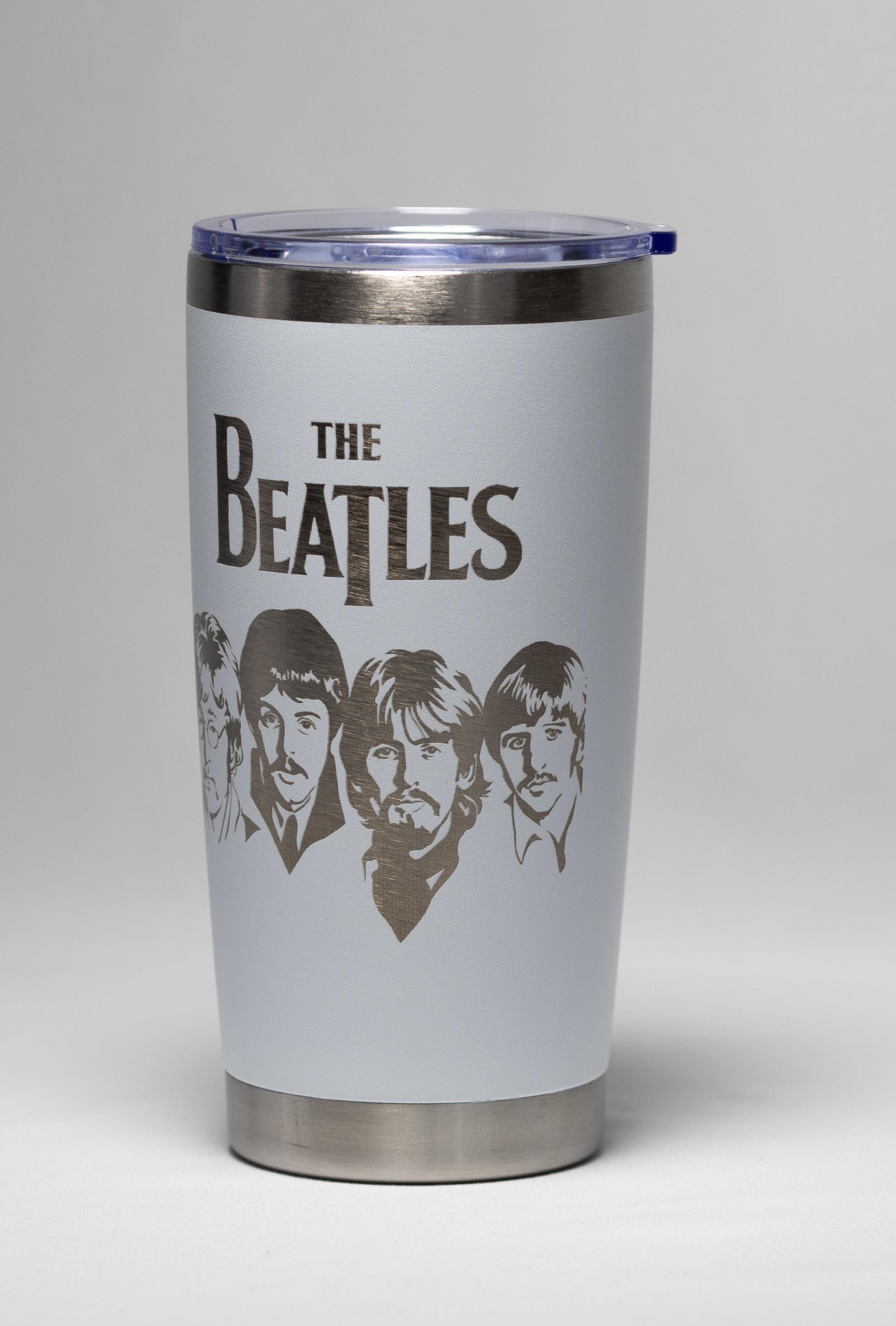 Beatles Insulated Tumbler - Stainless Steel 20oz Engraved Coffee Cup