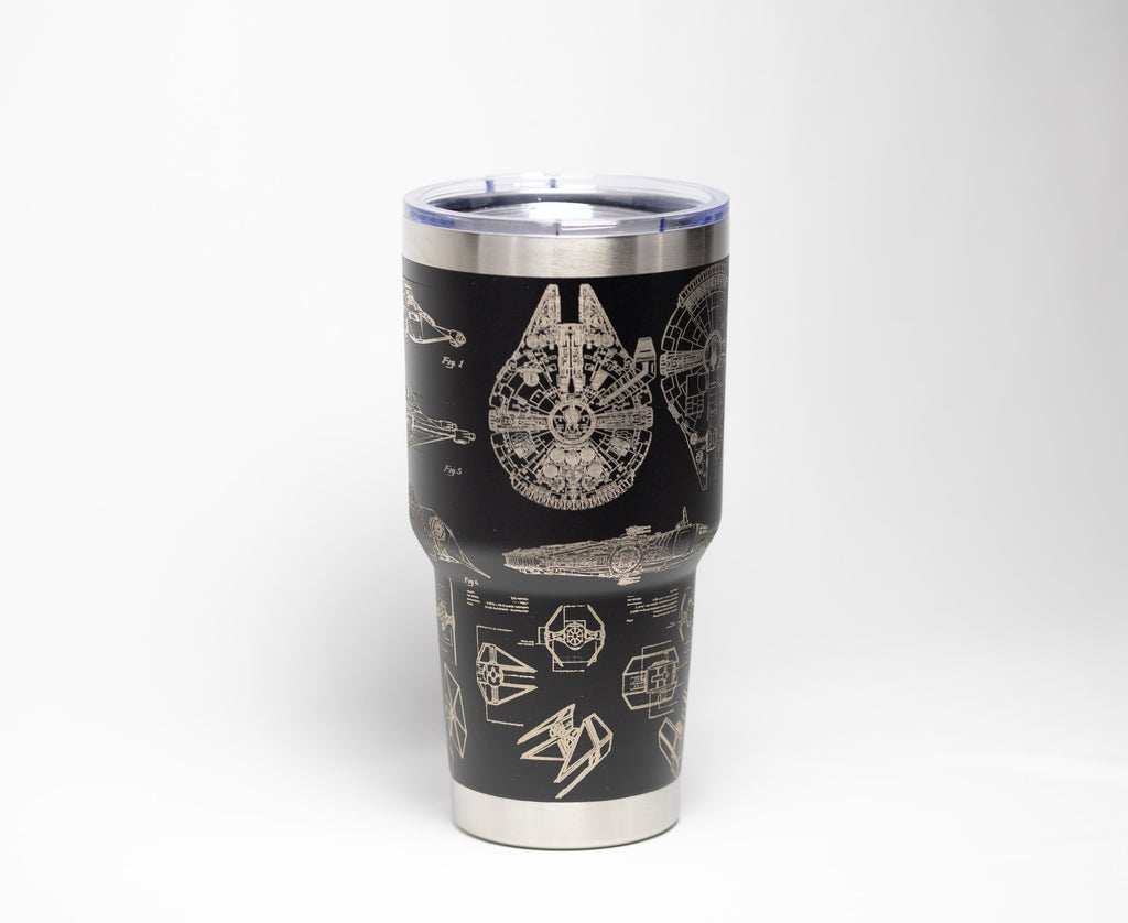 Star Wars Tumbler - Stainless Steel Laser Etched Insulated Travel Mug 30oz