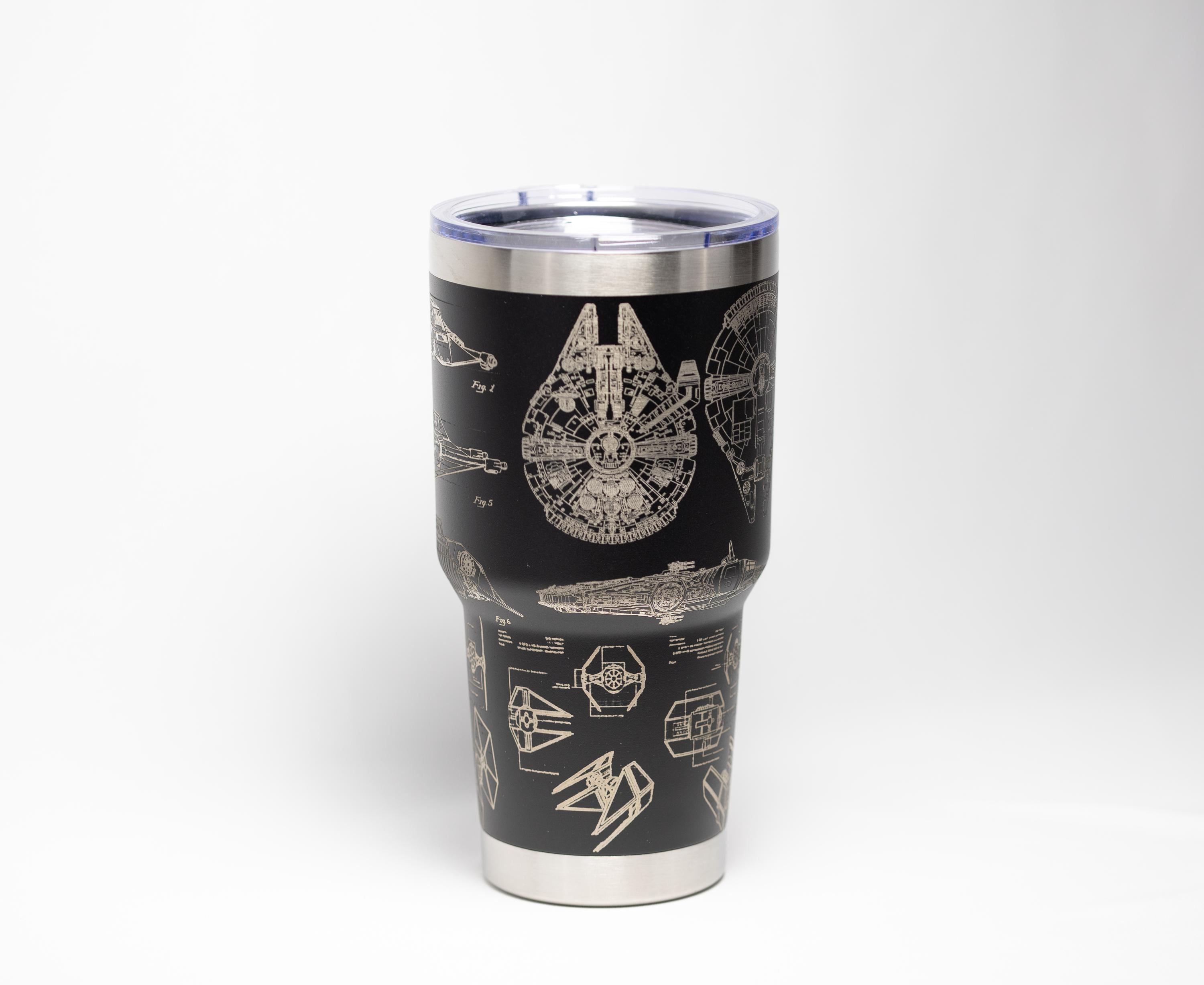 Star Wars Tumbler - Stainless Steel Laser Etched Insulated Travel Mug 30oz