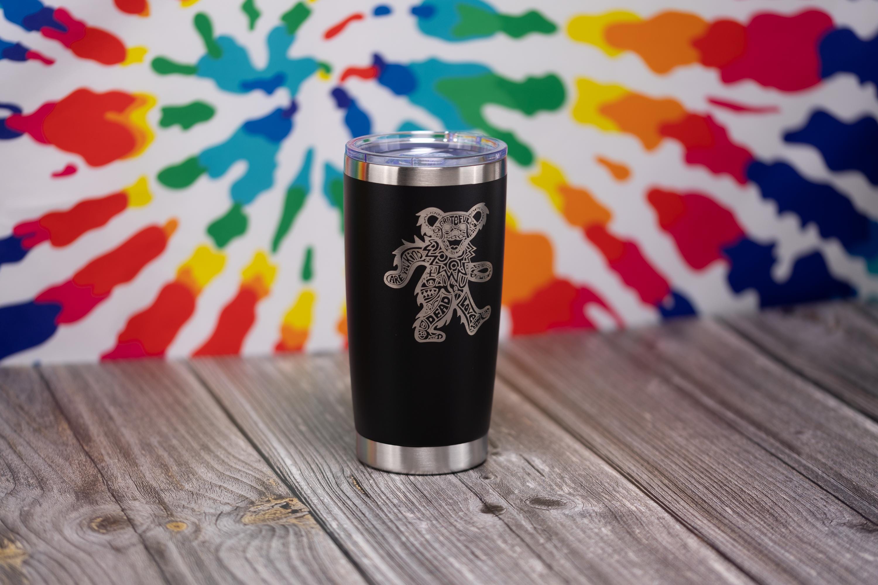 Grateful Dead Tumbler - 20oz Insulated Stainless Steel Travel Cup With Spill Resistant Lid