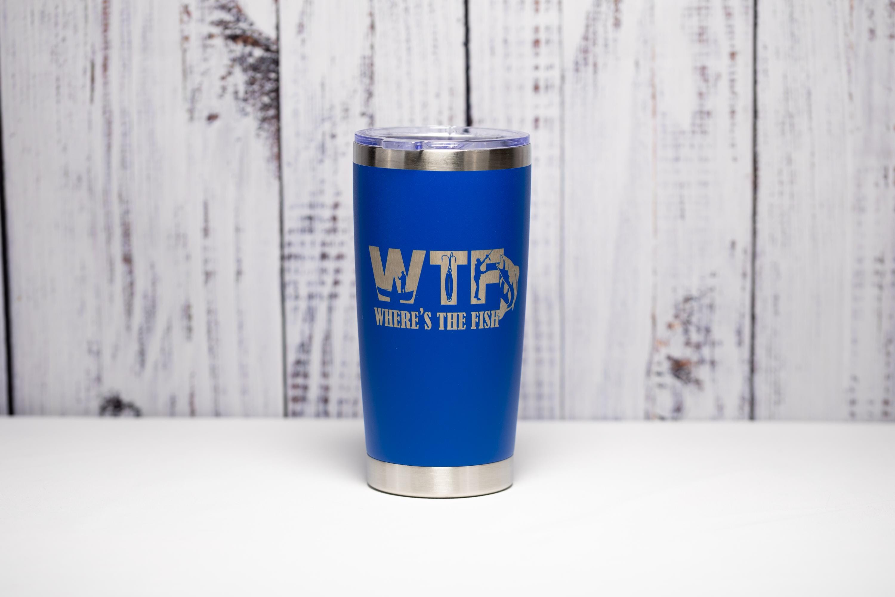 Fishing Tumbler – Custom Engraved Stainless Steel Cup With Powder Coated Finish