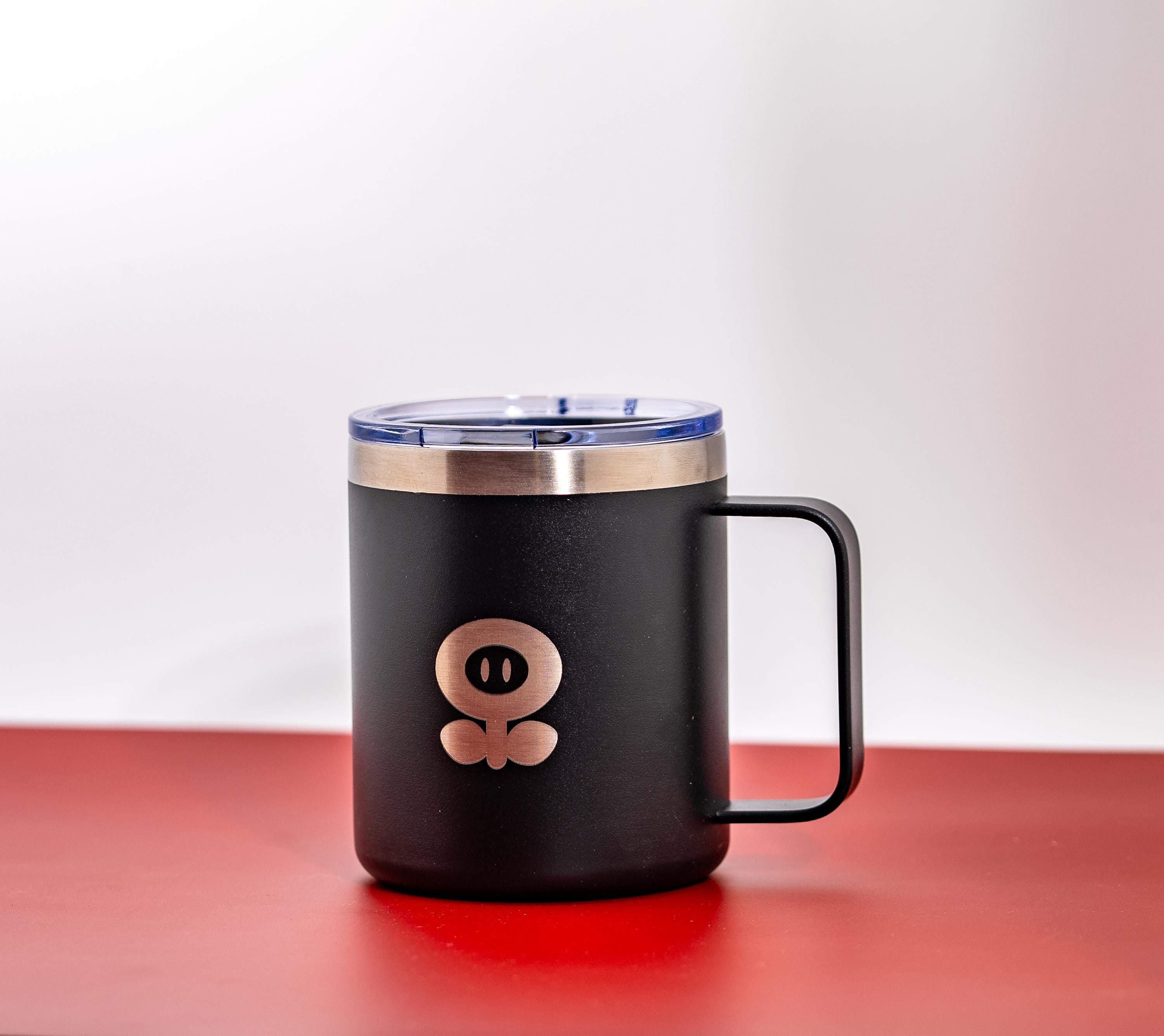 Mario Bros Firepower Flower Mug – Insulated Stainless Steel, Spill Resistant Coffee Cup