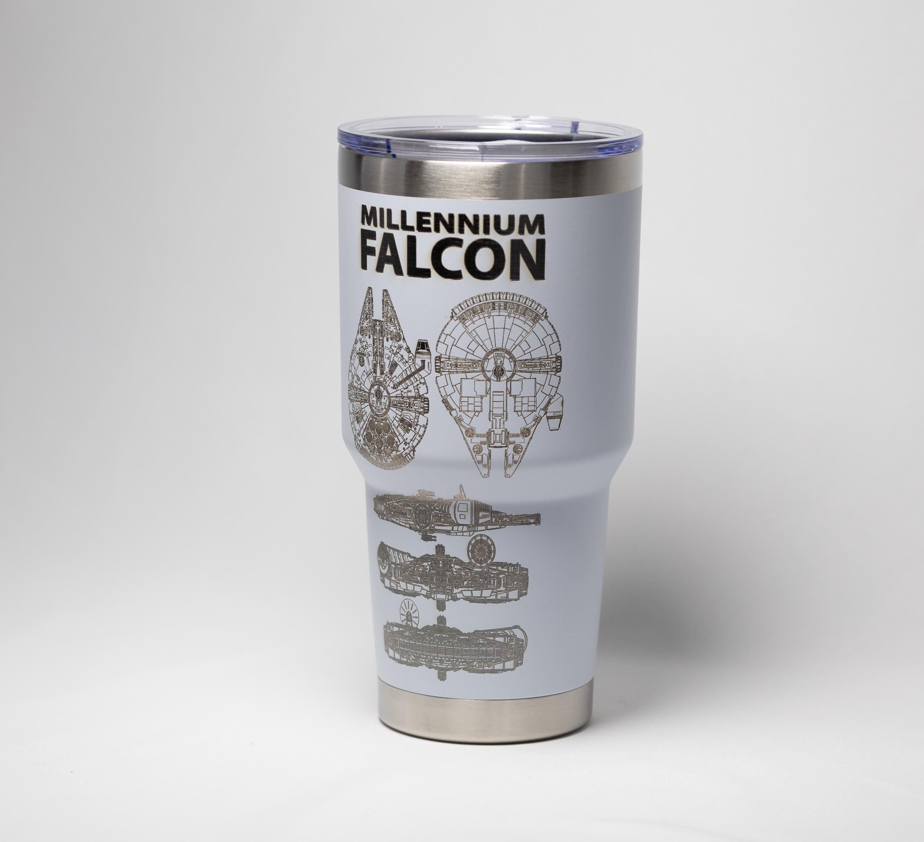 Millennium Falcon Tumbler - Star Wars Drinkware | Custom Color 30 oz Travel Cup