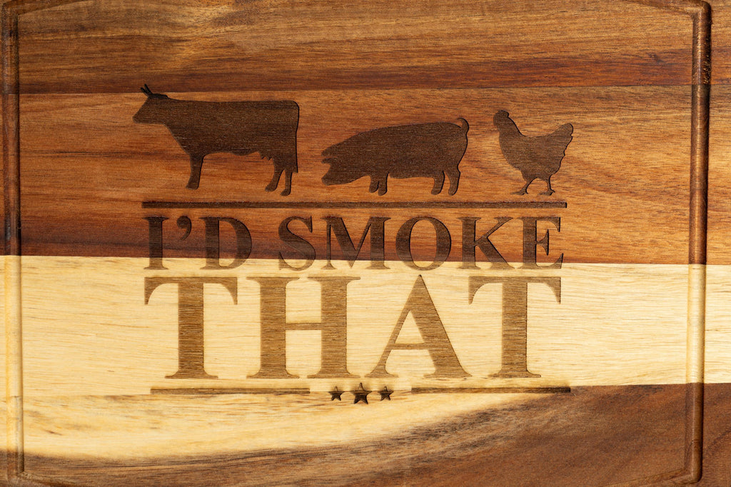 Funny BBQ Cutting Board – Acacia Wood 10x12 | Laser Engraved Grill Prep Gift