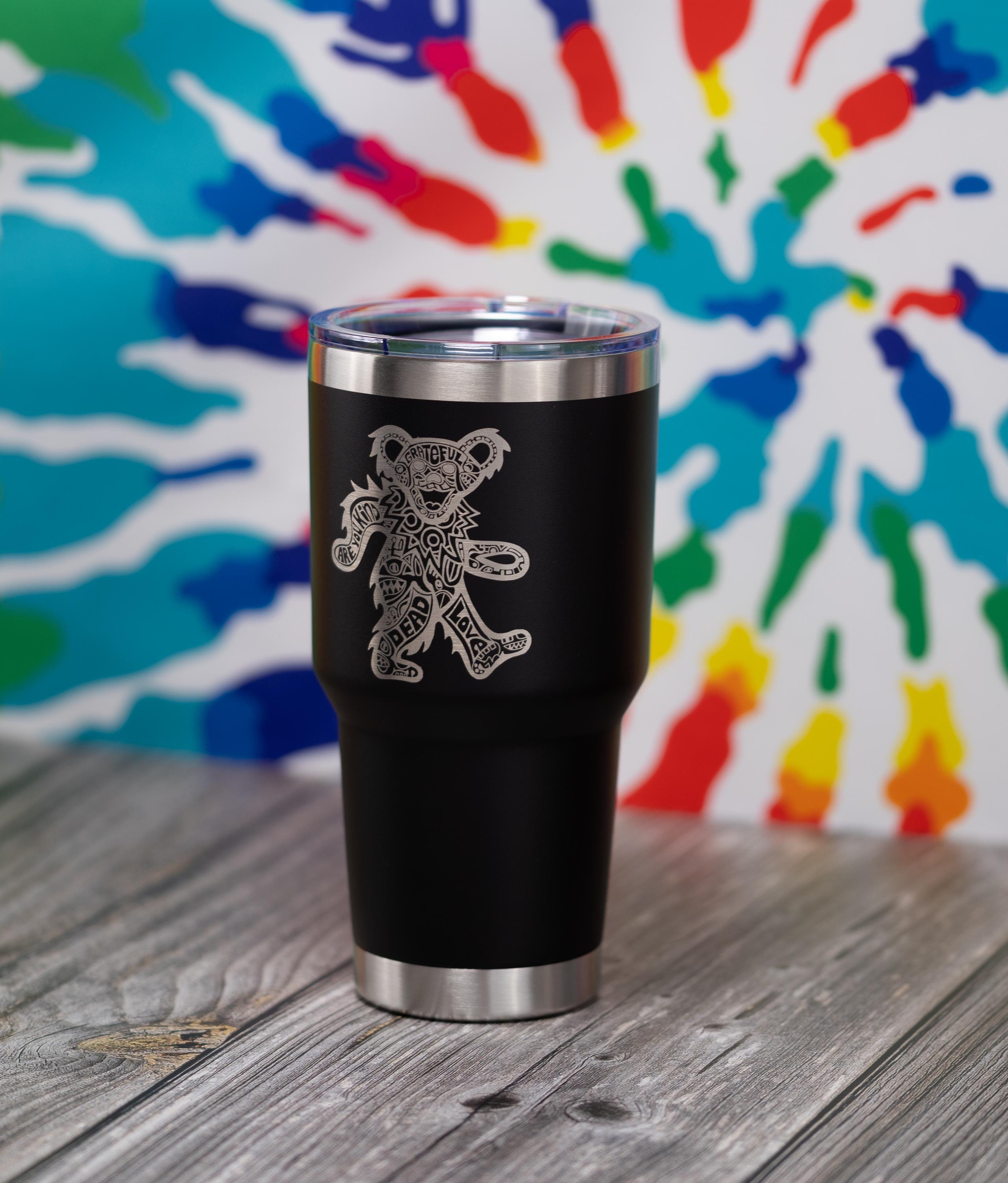 Stainless Steel Tumbler – Grateful Dead Kind Bear 30oz Vacuum Insulated Cup