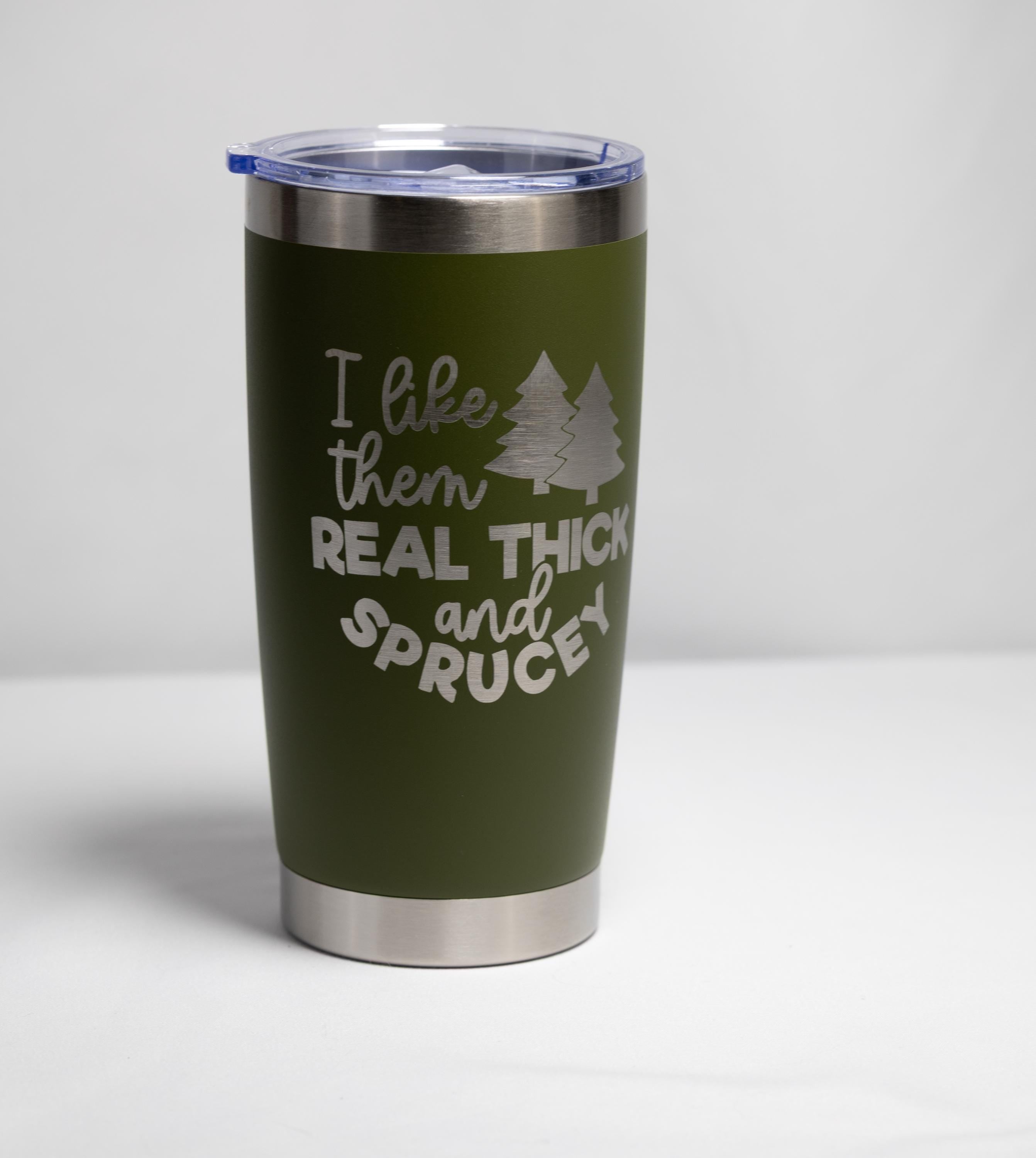 Camping Tumbler - 20 oz Stainless Steel Double Wall Insulated Custom Color Cup
