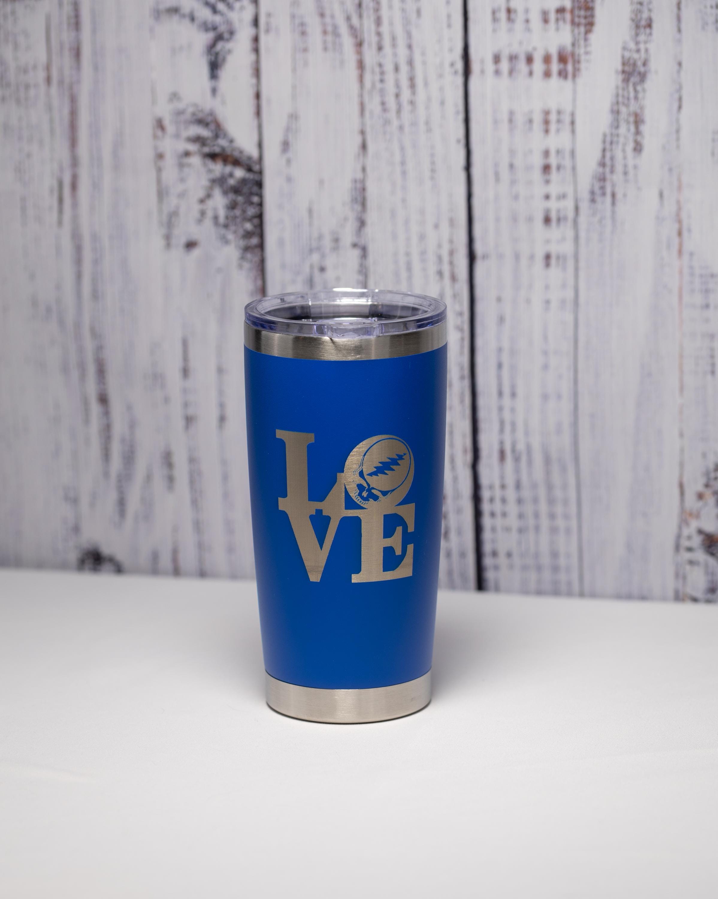 Grateful Dead Tumbler – Stainless Steel Cup With Lightning Skull Design, 20oz