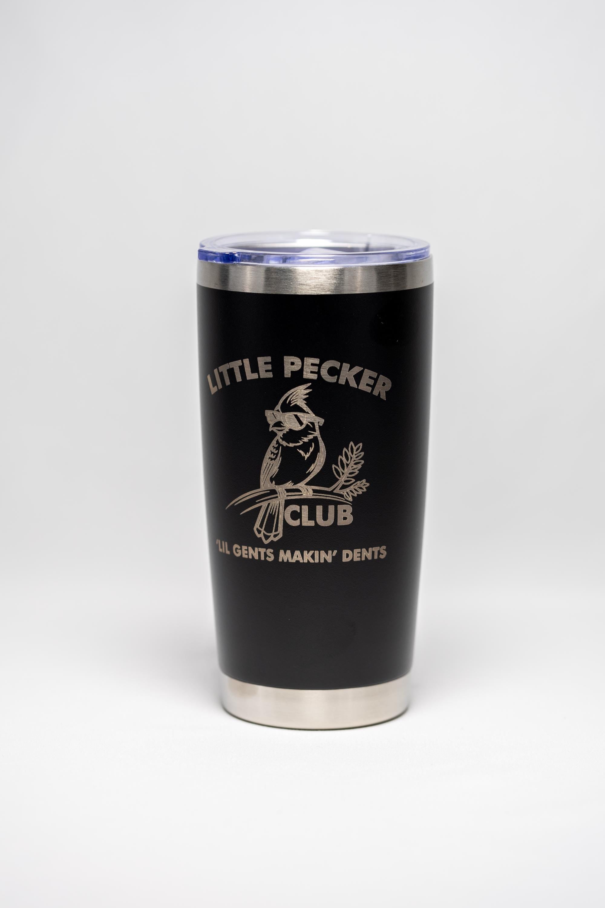 Laser Engraved Tumbler - Little Pecker Club 20 oz Stainless Steel Cup With Double Wall Insulation