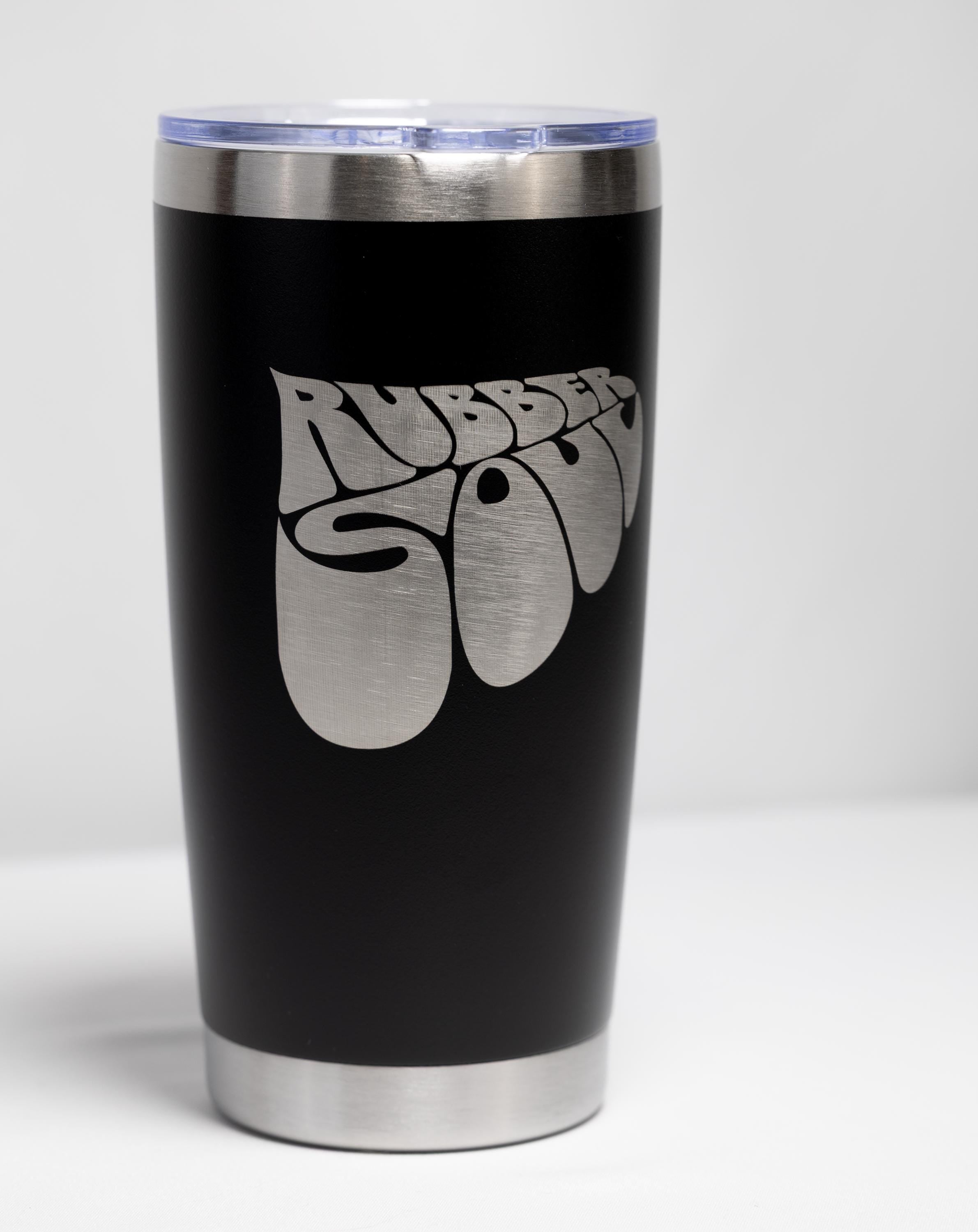 Rubber Soul Tumbler - 20 oz Stainless Steel Cup | Laser Engraved, Custom Color