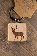 Buck Keychain Wood – Laser Engraved Buck Design Rustic Outdoor Charm