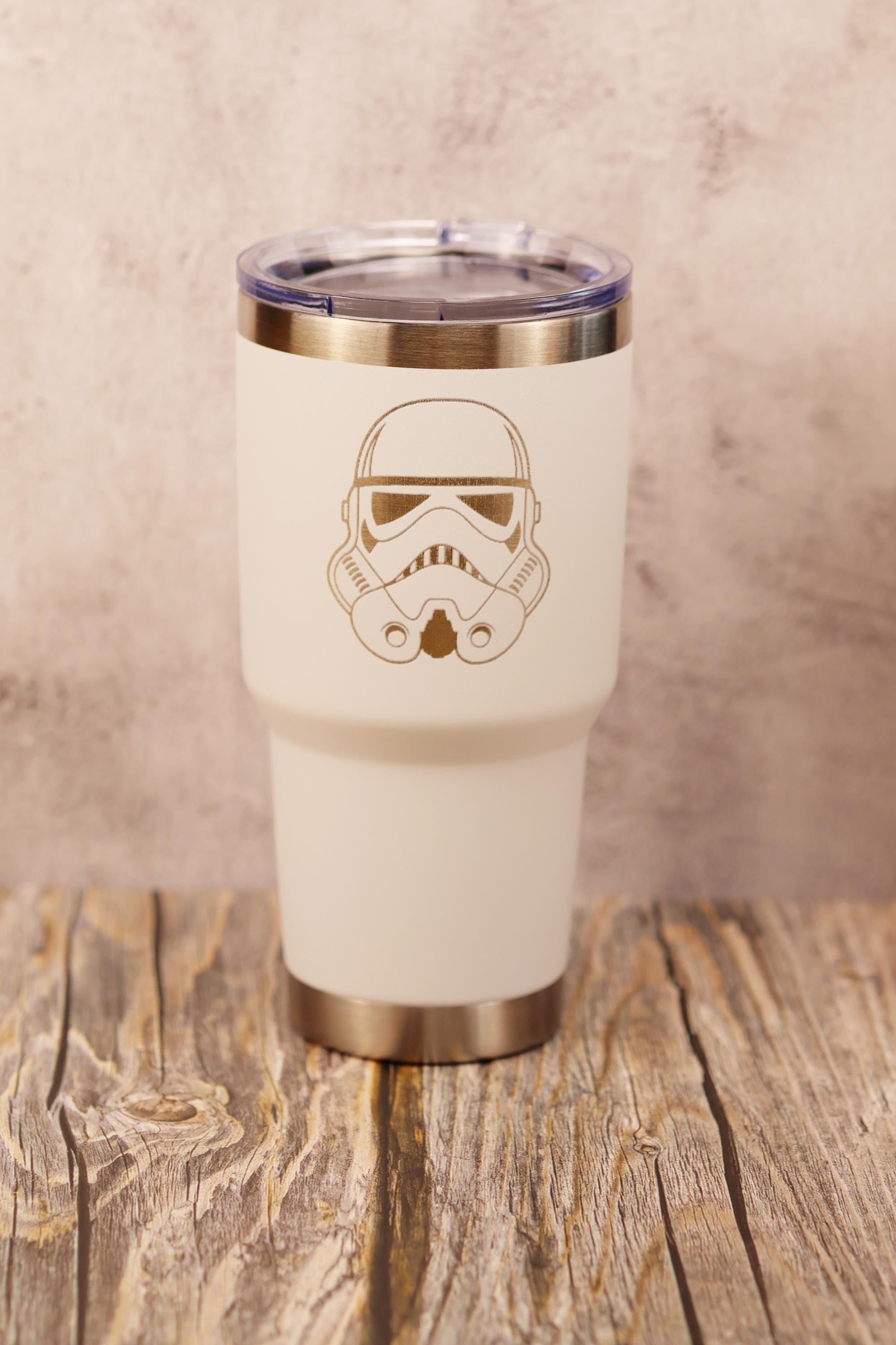 Stormtrooper Tumbler - 30oz Stainless Steel Insulated Travel Cup with Spill Resistant Lid