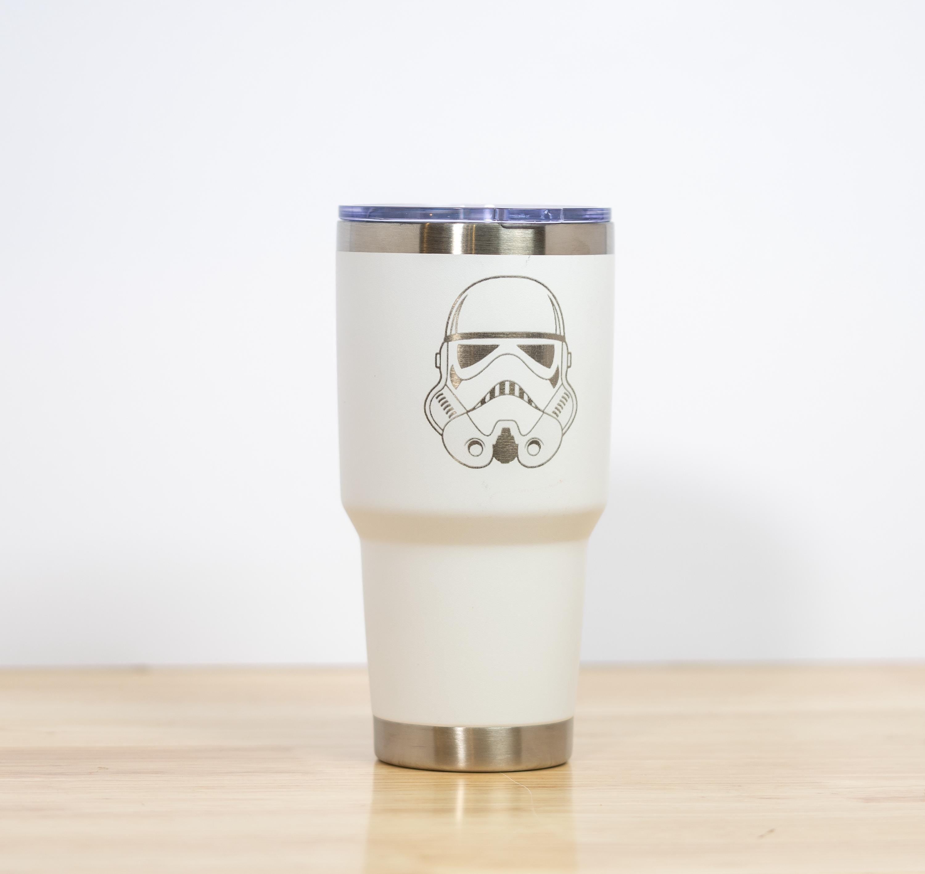 Stormtrooper Tumbler - 30oz Stainless Steel Insulated Travel Cup with Spill Resistant Lid