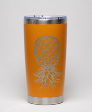 Laser Engraved Tumbler - Stainless Steel Cup With Vacuum Insulation & Tropical Design
