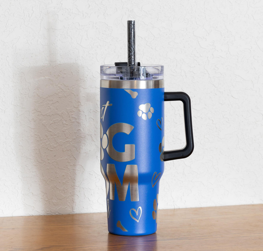 Dog Mom Tumbler – Stainless Steel Vacuum Insulated Mug, 40oz Large Capacity