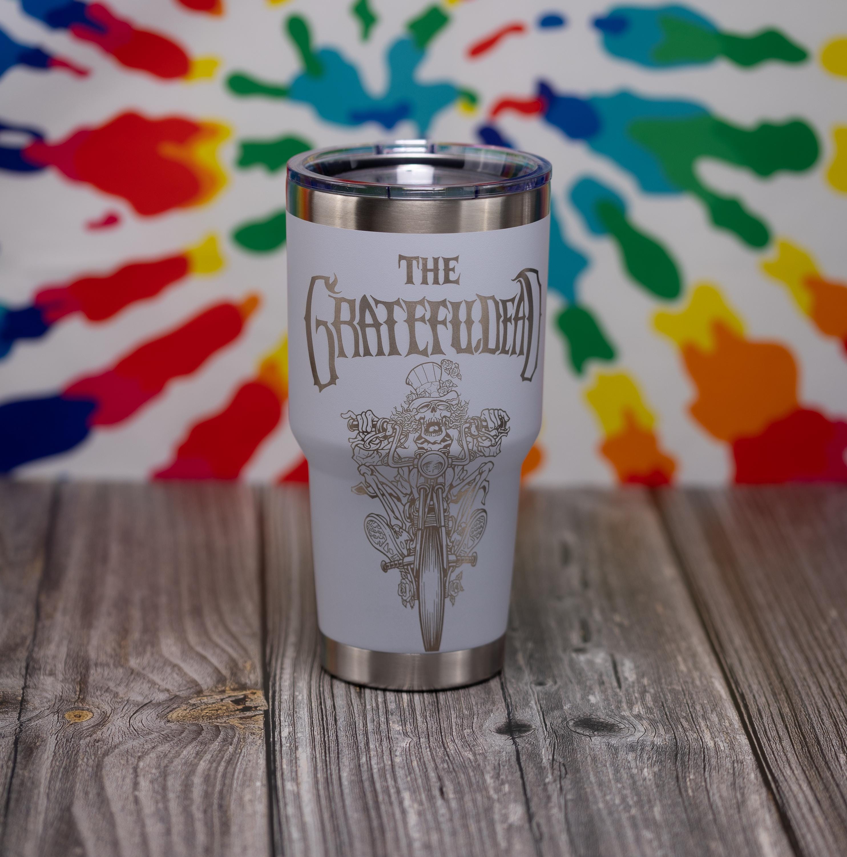 Insulated Steel Tumbler – Grateful Dead Uncle Sam Biker 30oz Double Wall Drinkware