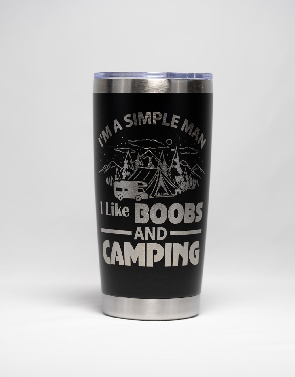 Stainless Steel Tumbler – Funny Camping Drinkware | 20 oz Double Wall Cup