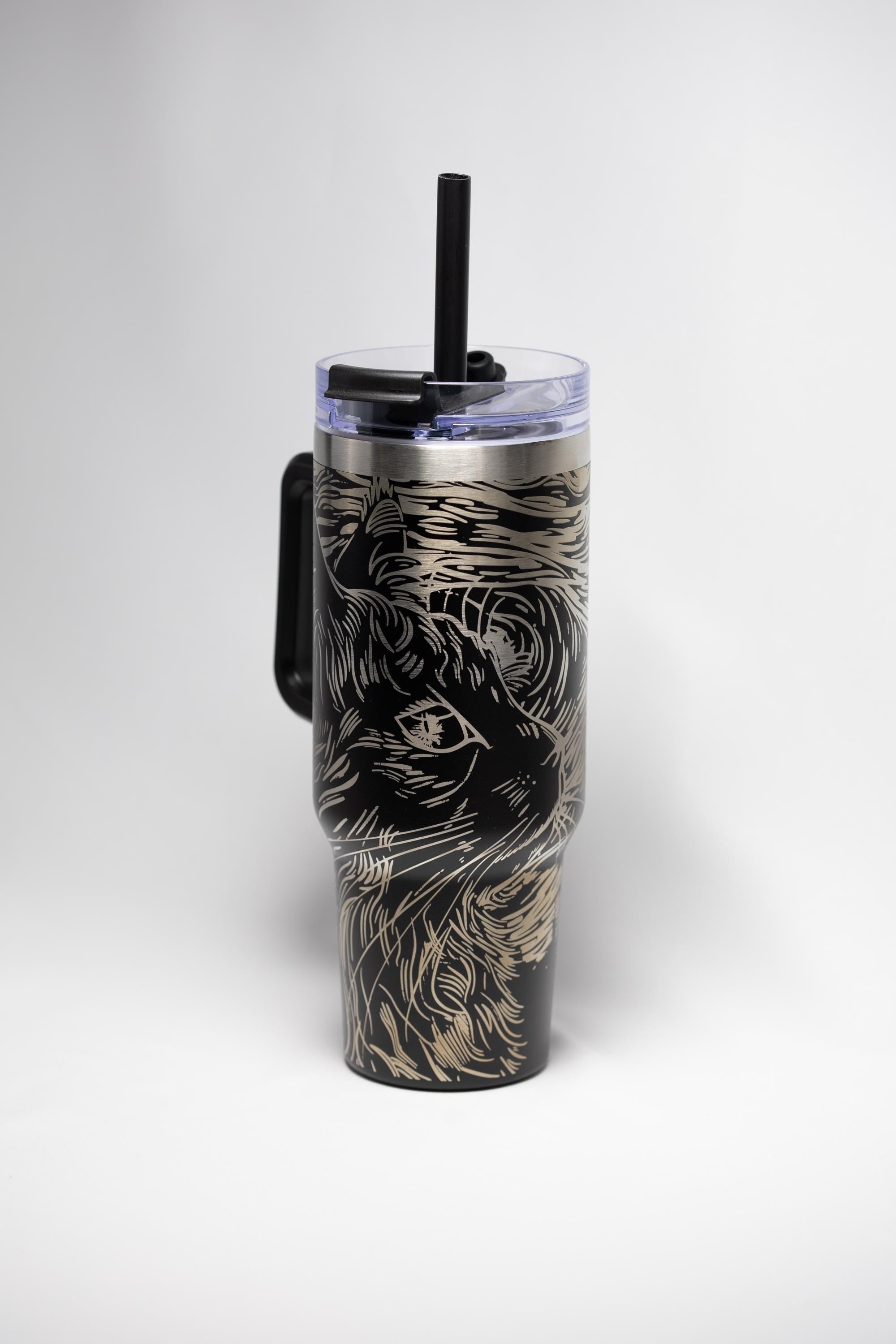 Starry Night Tumbler – Stainless Steel Cup | Laser Engraved Cat Lover Gift, Vacuum Insulated