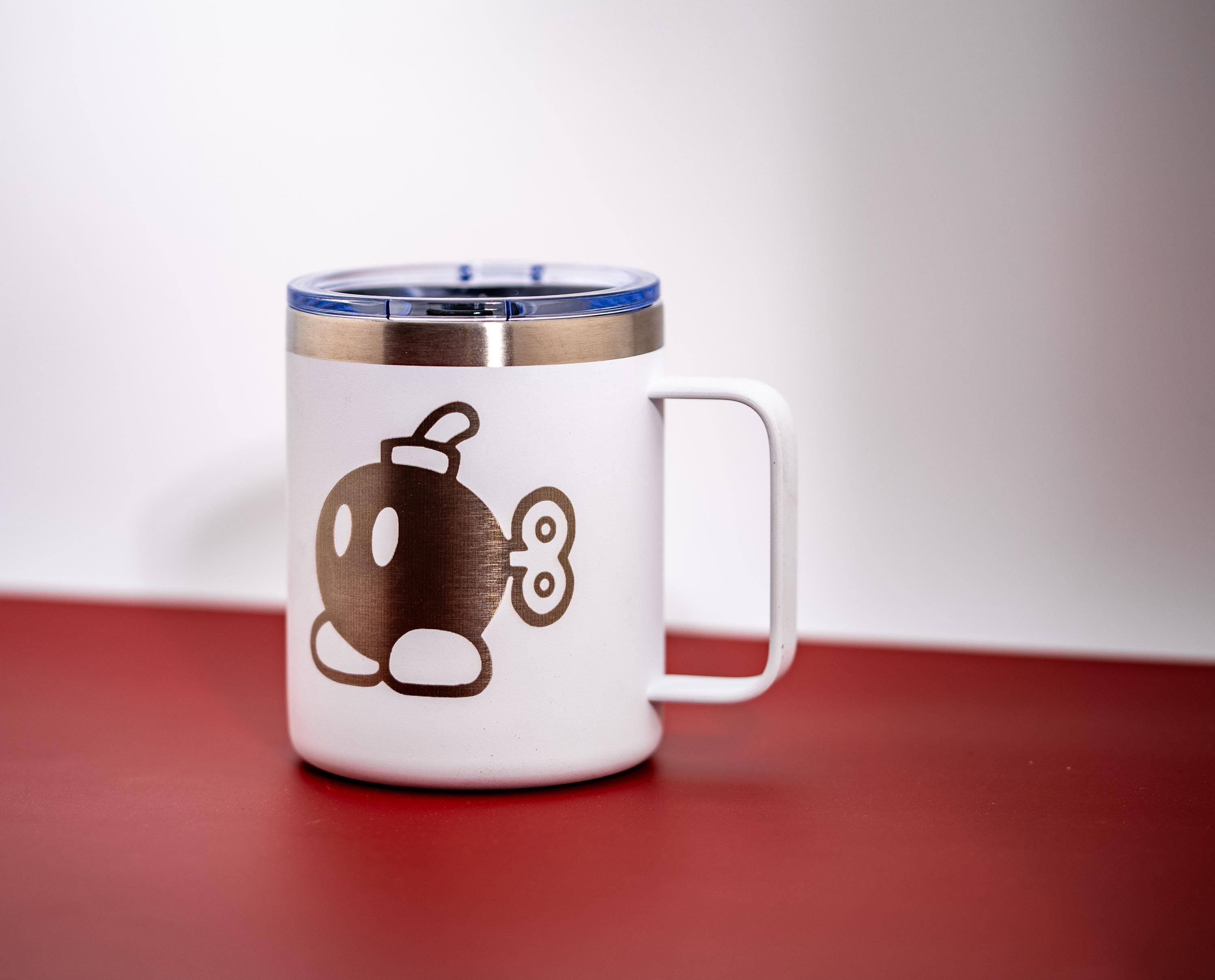 Bob-Omb Coffee Mug - Stainless Steel Insulated Travel Cup With Spill Resistant Lid
