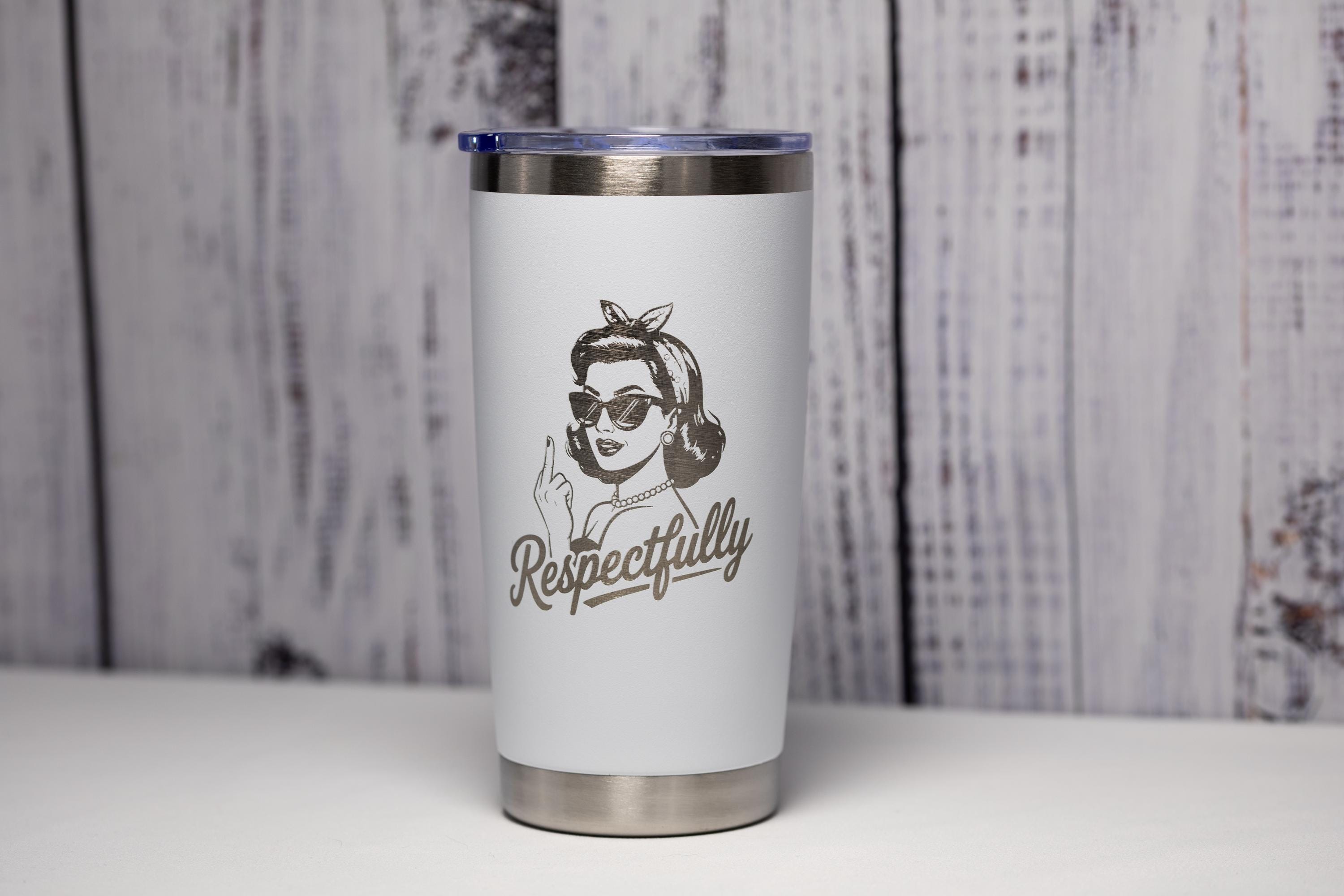 Retro Stainless Steel Tumbler – Dishwasher Safe Double Wall Cup | 20oz Hot Cold Drink Container