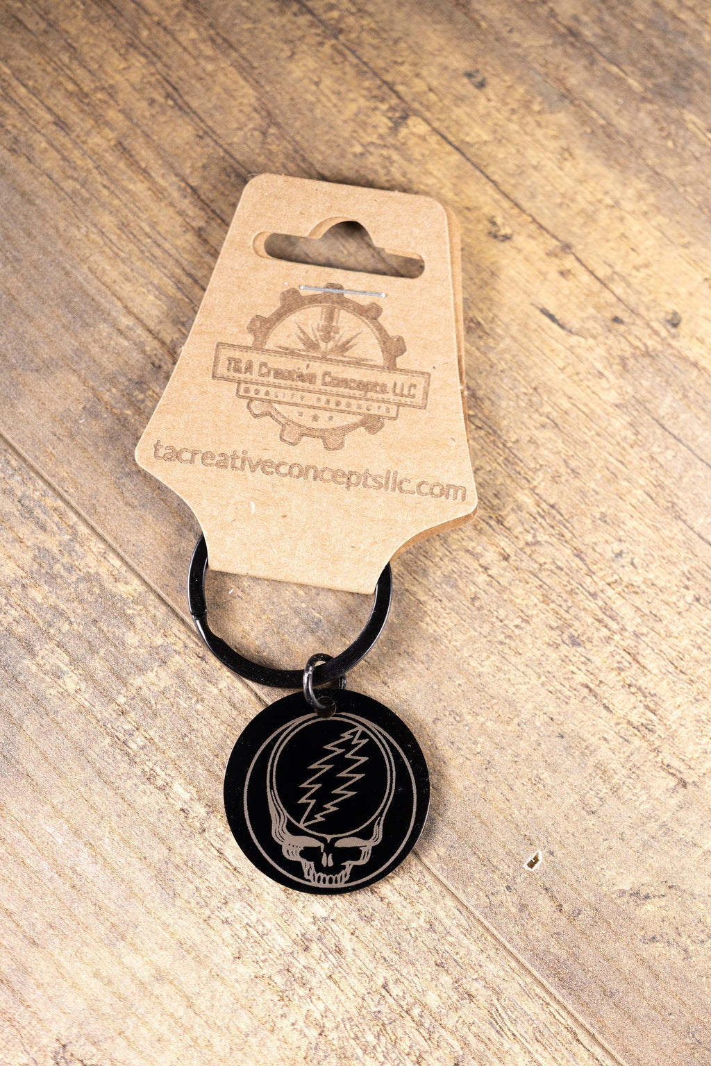 Steal Your Face Keychain – Black Stainless Steel, Double Sided Laser Engraved