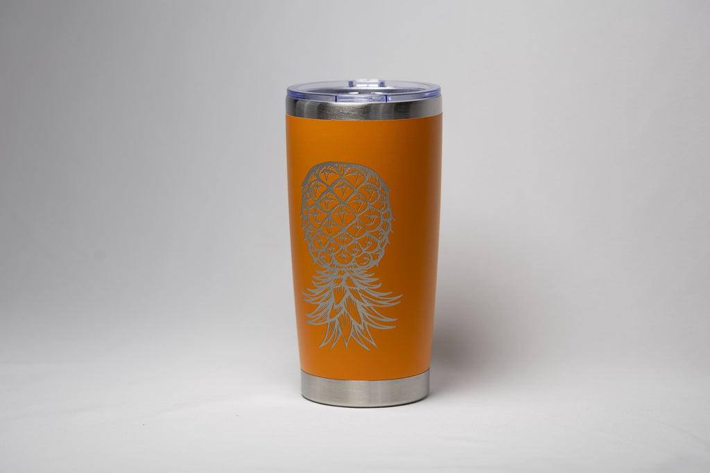 Laser Engraved Tumbler - Stainless Steel Cup With Vacuum Insulation & Tropical Design