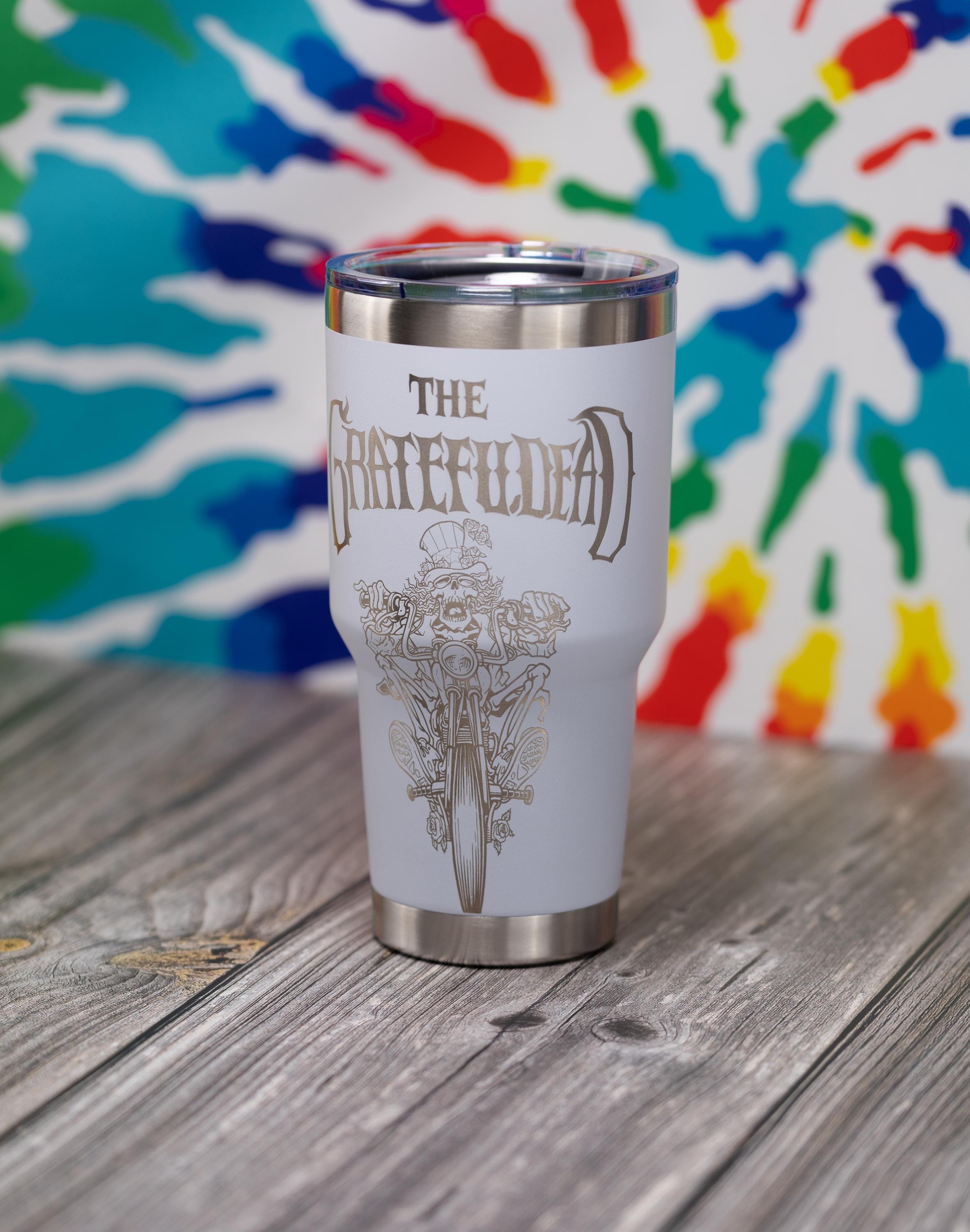 Insulated Steel Tumbler – Grateful Dead Uncle Sam Biker 30oz Double Wall Drinkware