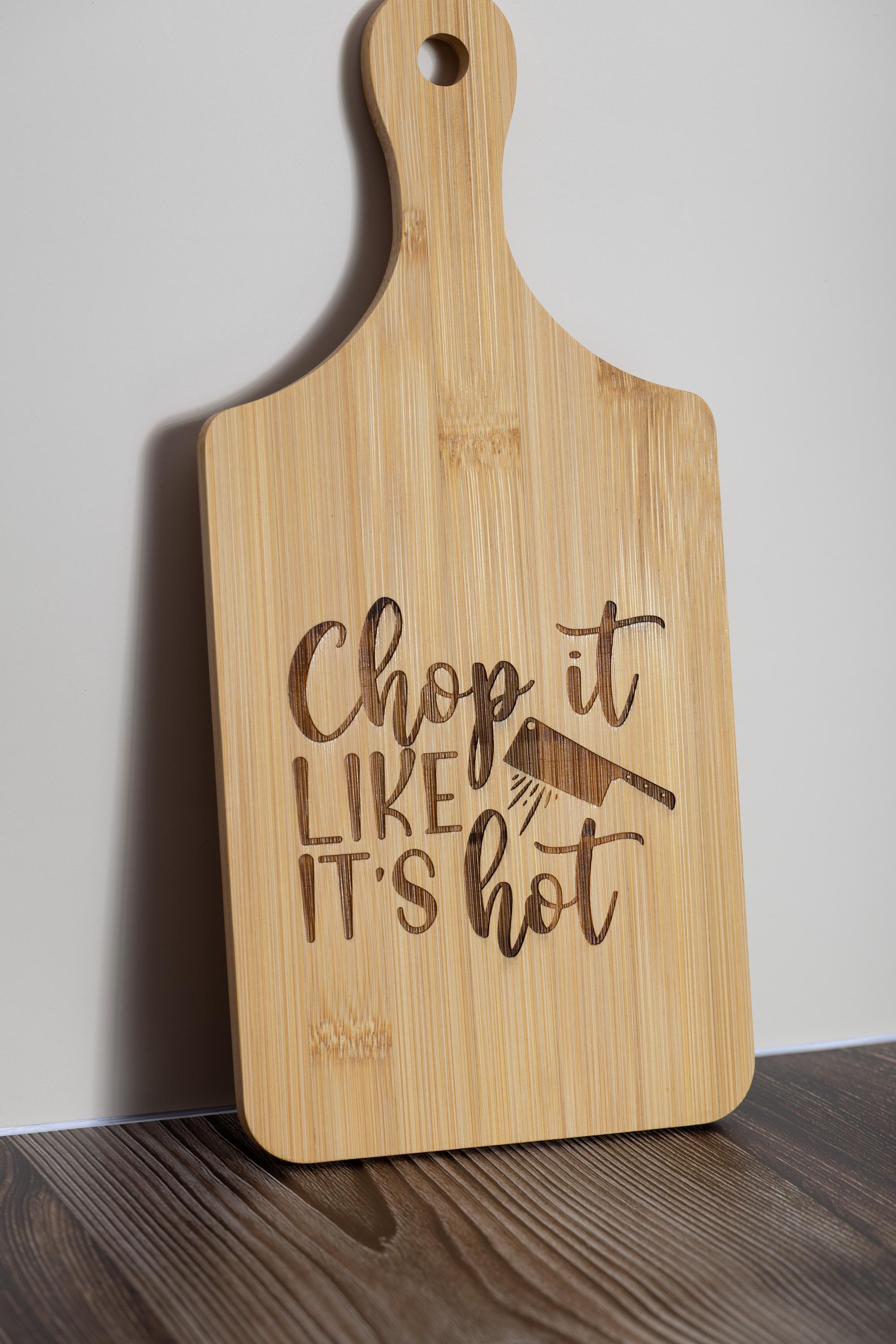 Engraved Bamboo Cutting Board – Compact 5x11 Eco Friendly Kitchen Prep Board