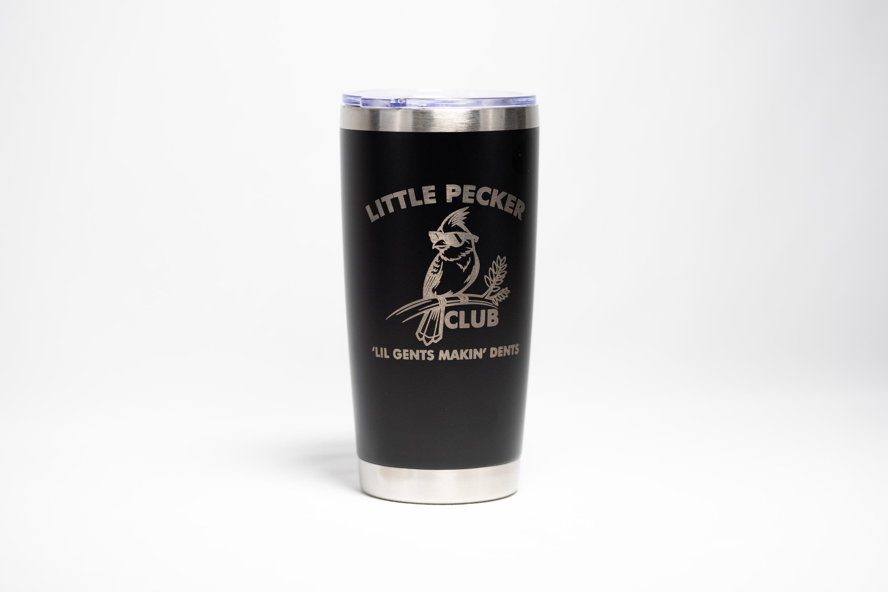 Laser Engraved Tumbler - Little Pecker Club 20 oz Stainless Steel Cup With Double Wall Insulation