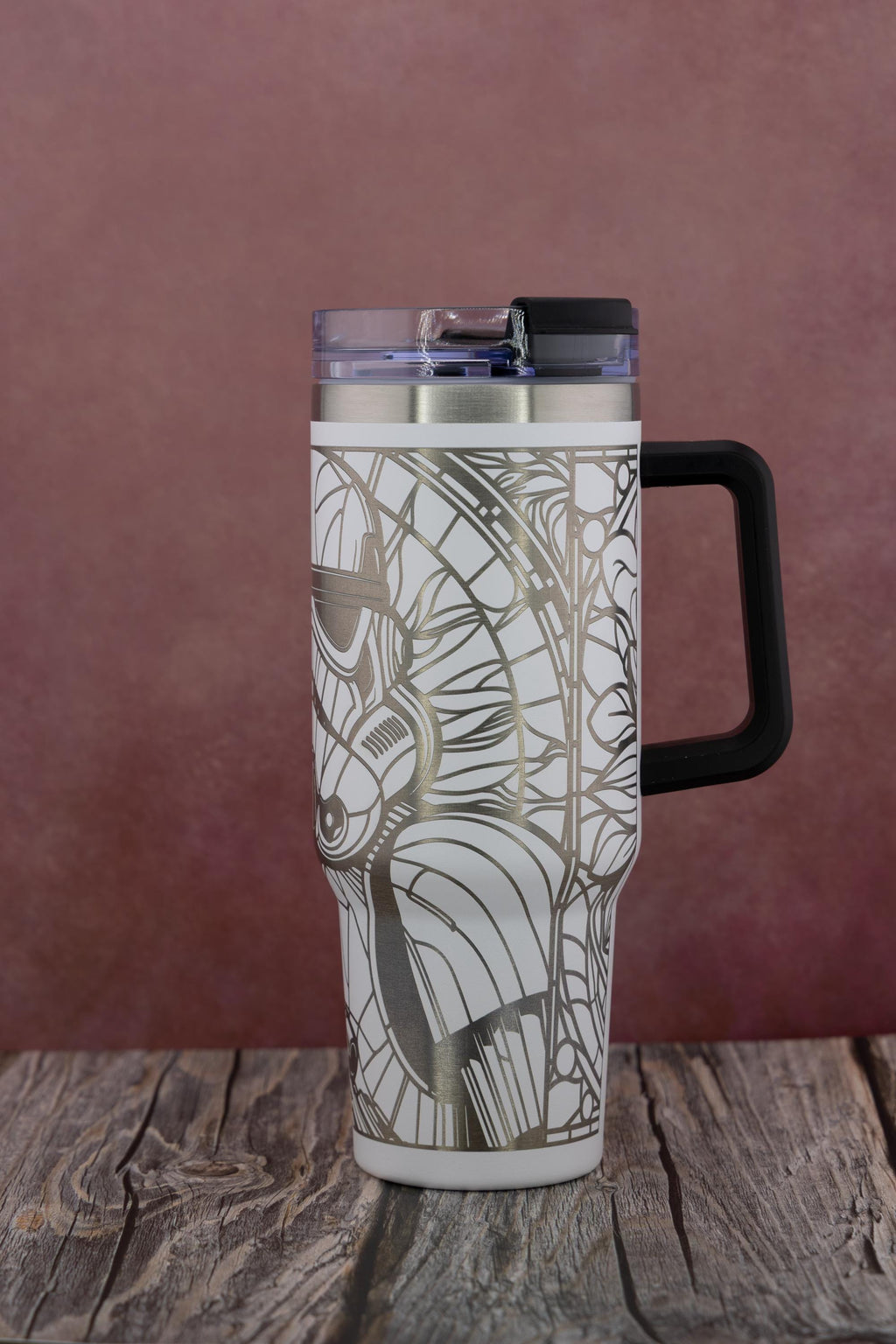 Stormtrooper Mosaic Tumbler – 40oz Insulated Travel Mug | Stainless Steel Cup