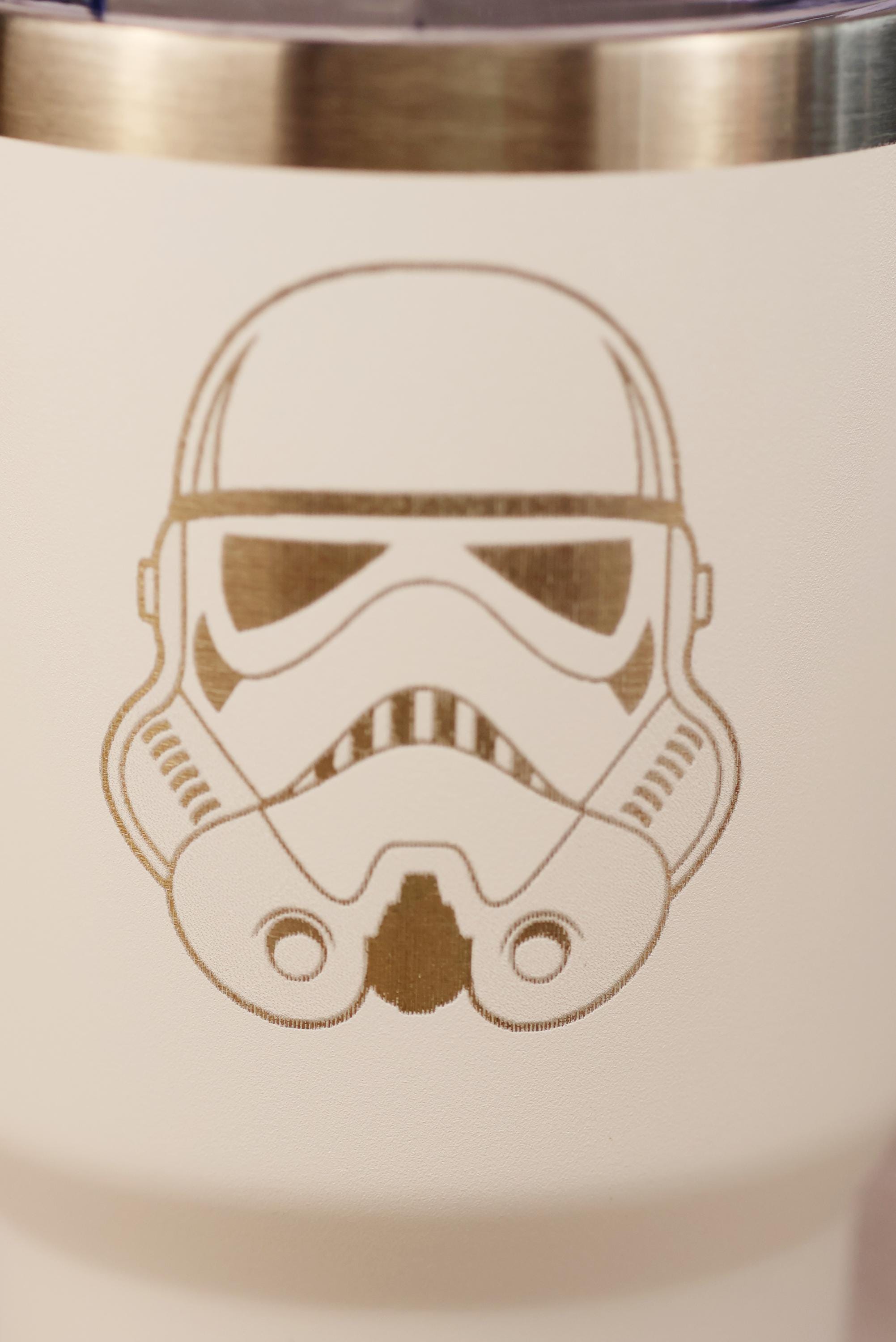 Stormtrooper Tumbler - 30oz Stainless Steel Insulated Travel Cup with Spill Resistant Lid