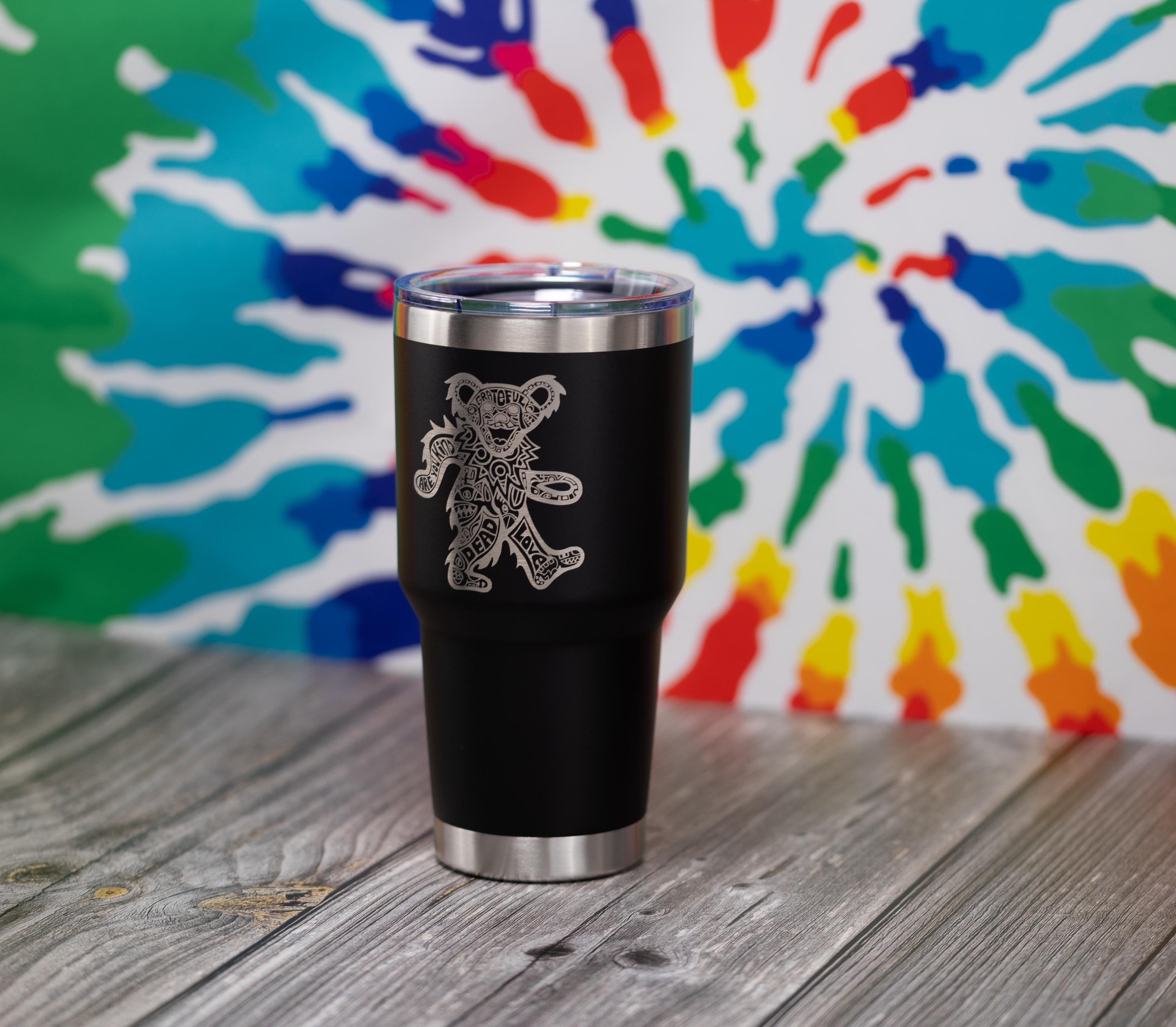 Stainless Steel Tumbler – Grateful Dead Kind Bear 30oz Vacuum Insulated Cup