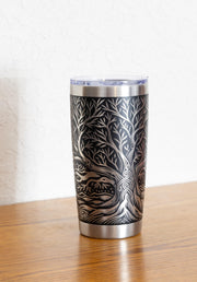 Celtic Tree Tumbler – 20oz Stainless Steel Cup | Vacuum Insulated Mug, Laser Engraved Design