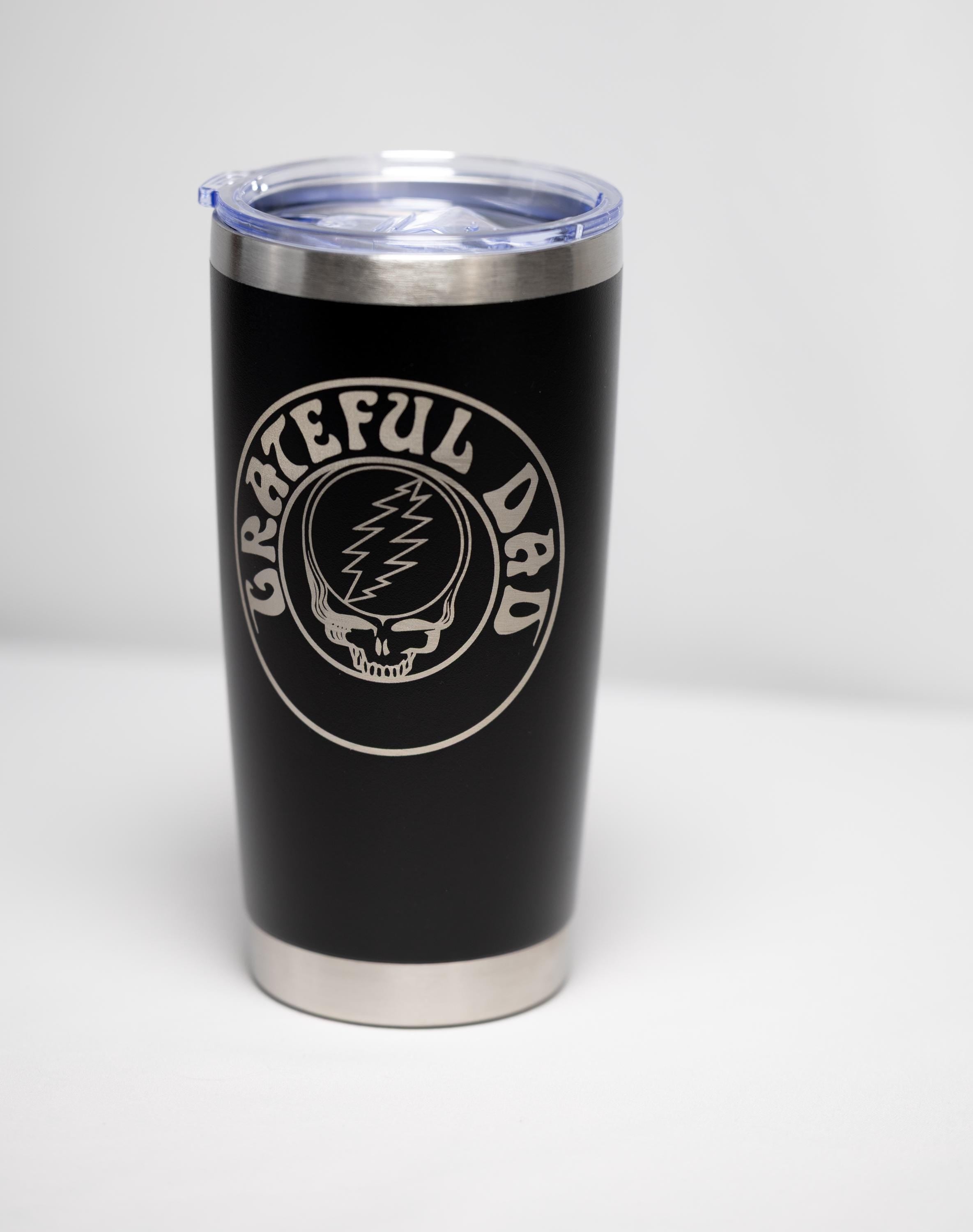 Grateful Dad Tumbler - 20 oz Stainless Steel Cup with Laser Engraved Design