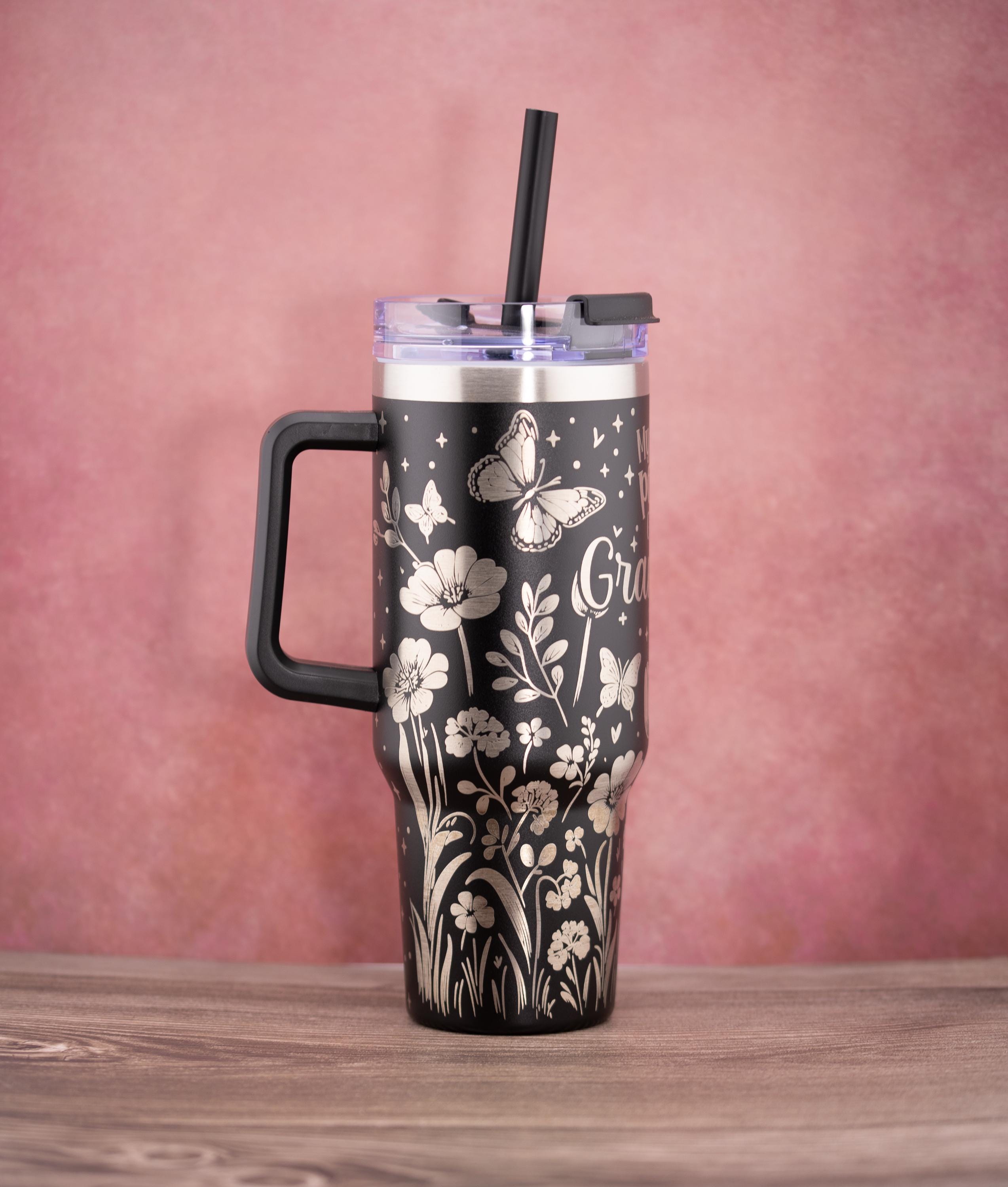 Grandma Engraved Tumbler – 40oz Stainless Steel Cup | Insulated Travel Mug