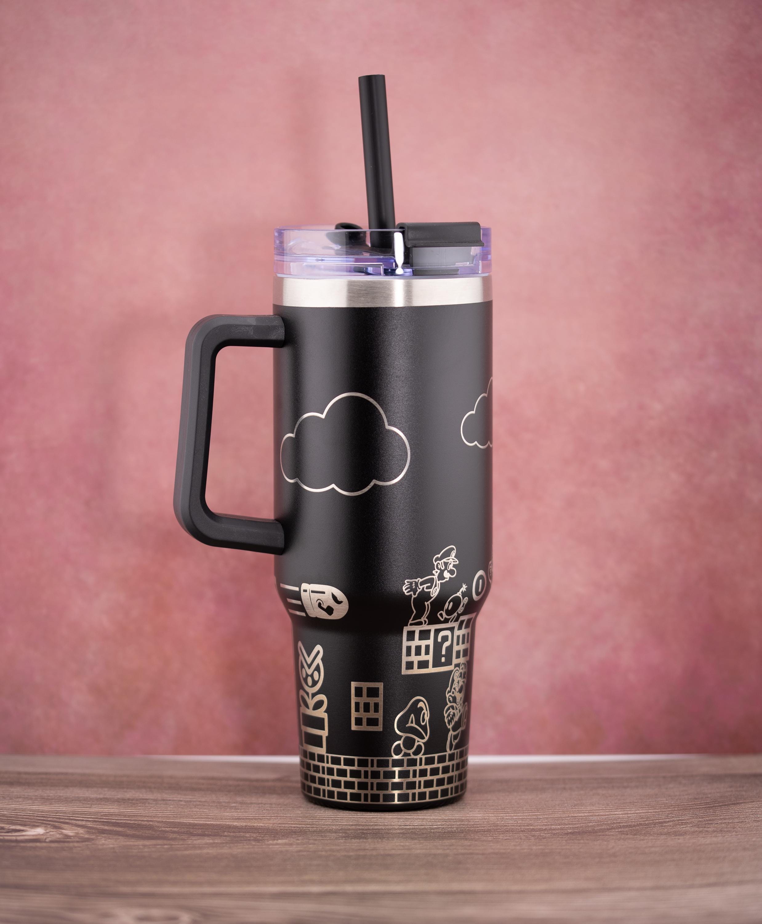 Mario Brothers Tumbler – 40oz Insulated Stainless Steel Cup | Retro Gaming Gift