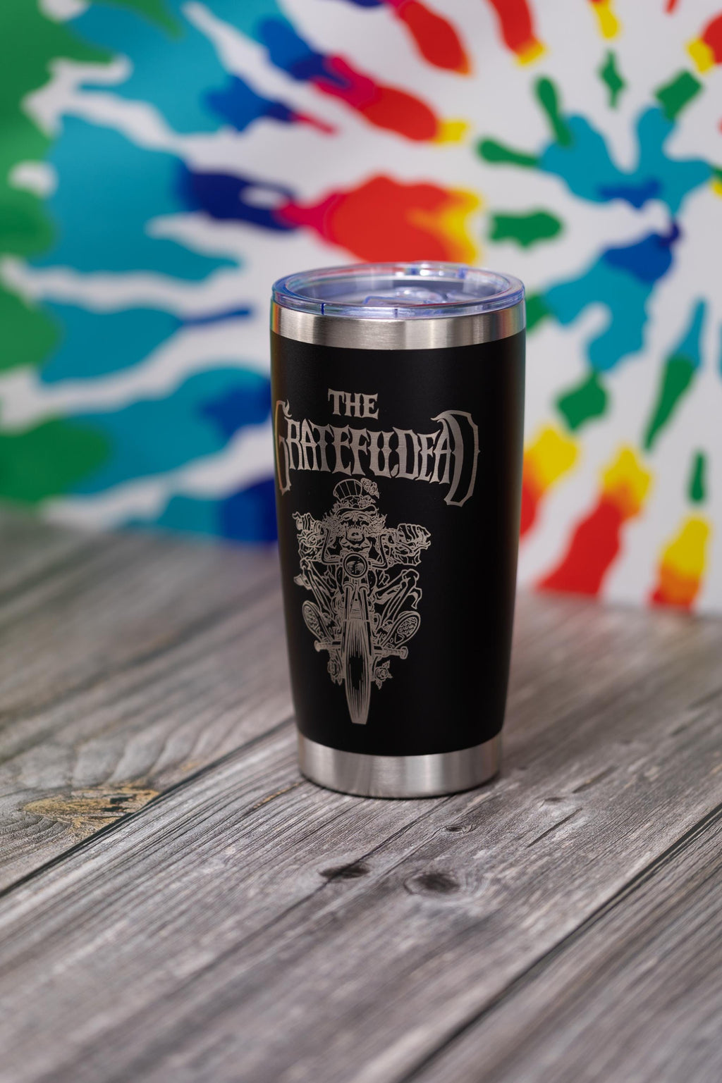 Insulated Steel Tumbler – Grateful Dead Uncle Sam Biker Design, 20oz Vacuum Mug